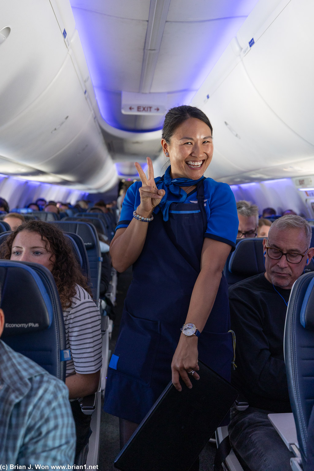 Joyie, one of our favorite flight attendants.
