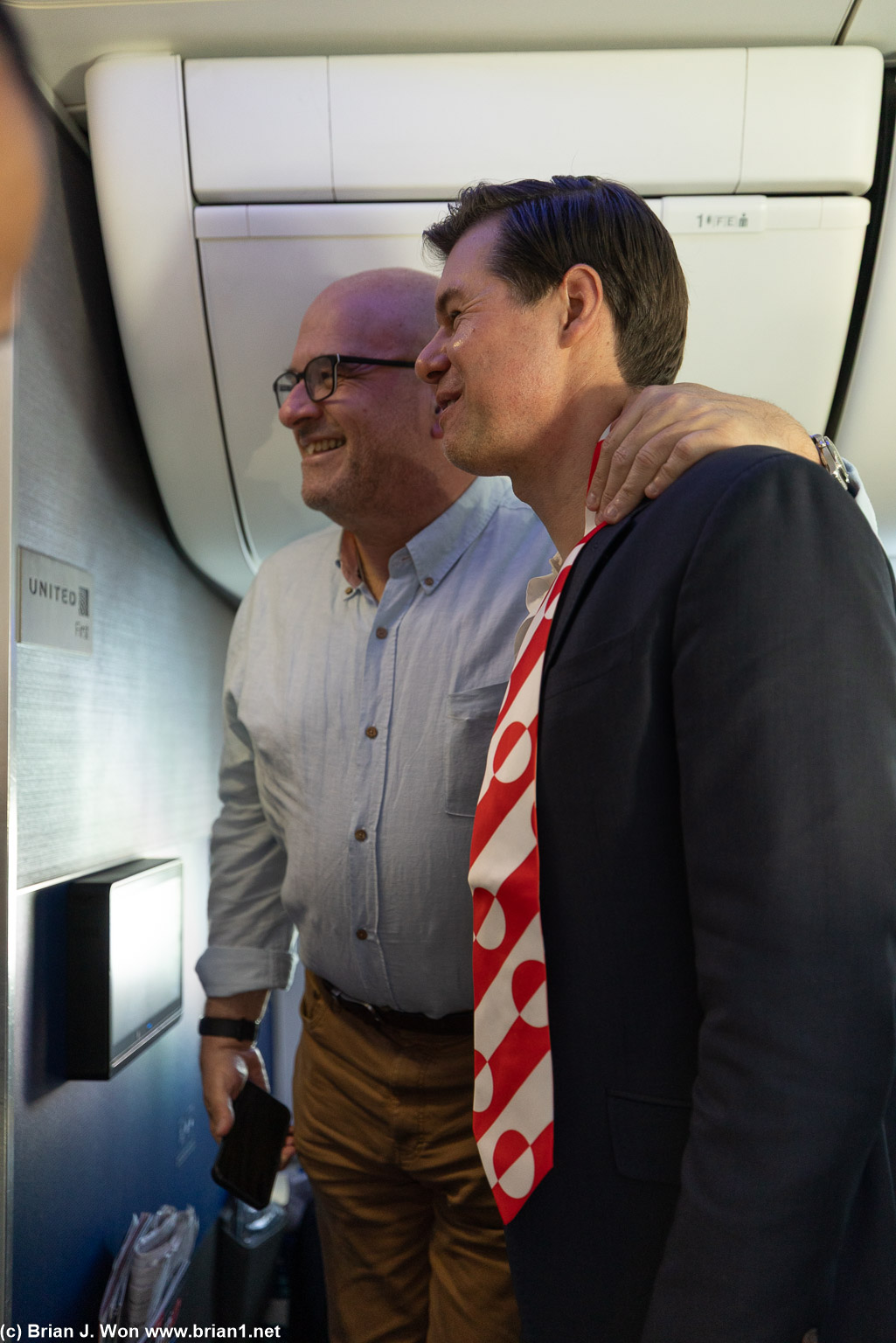 Very senior airline executives (Marty St. George, President, JetBlue; and Patrick Quayle, Senior Vice President, United).