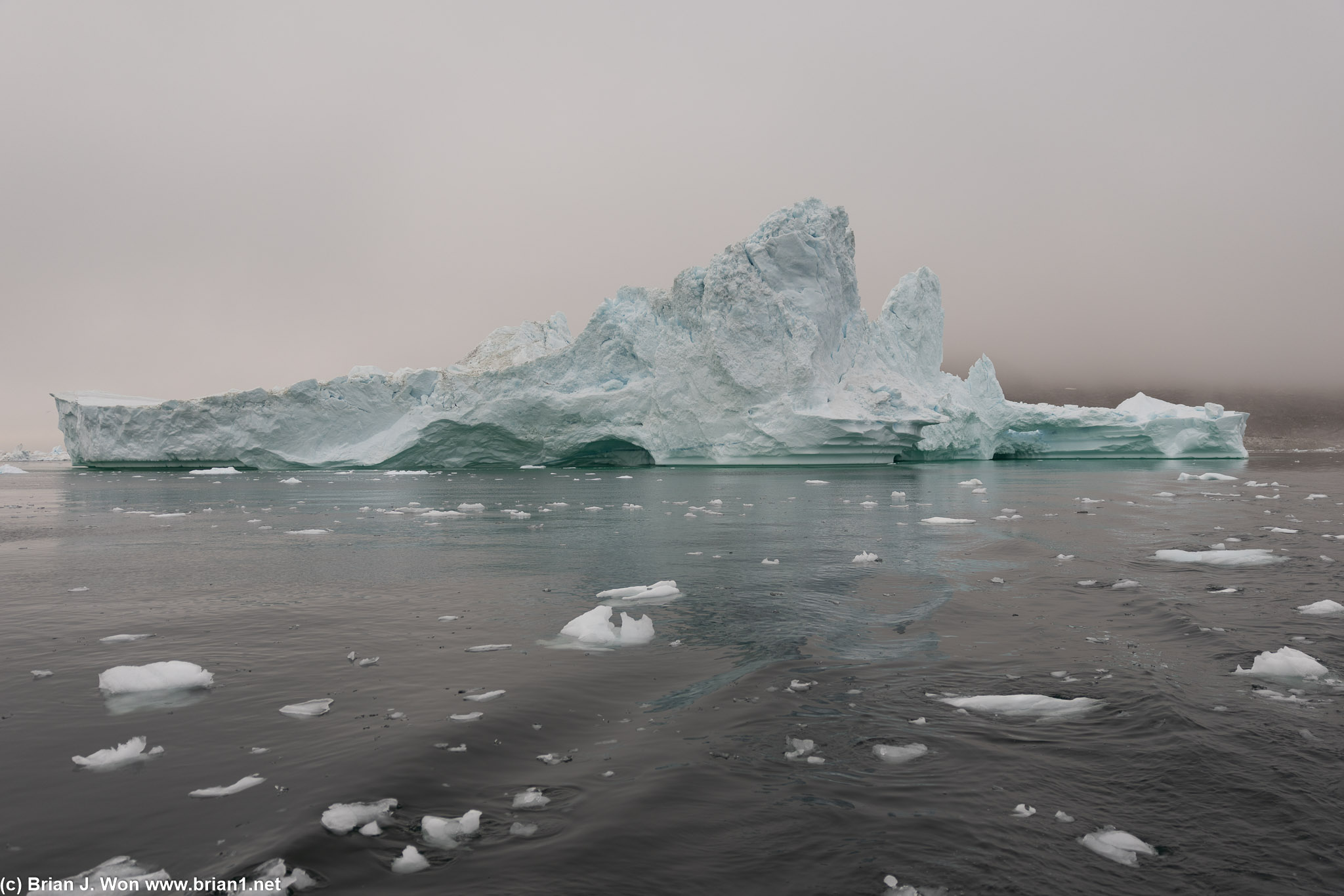 Getting close up to some different icebergs in the icefjord.