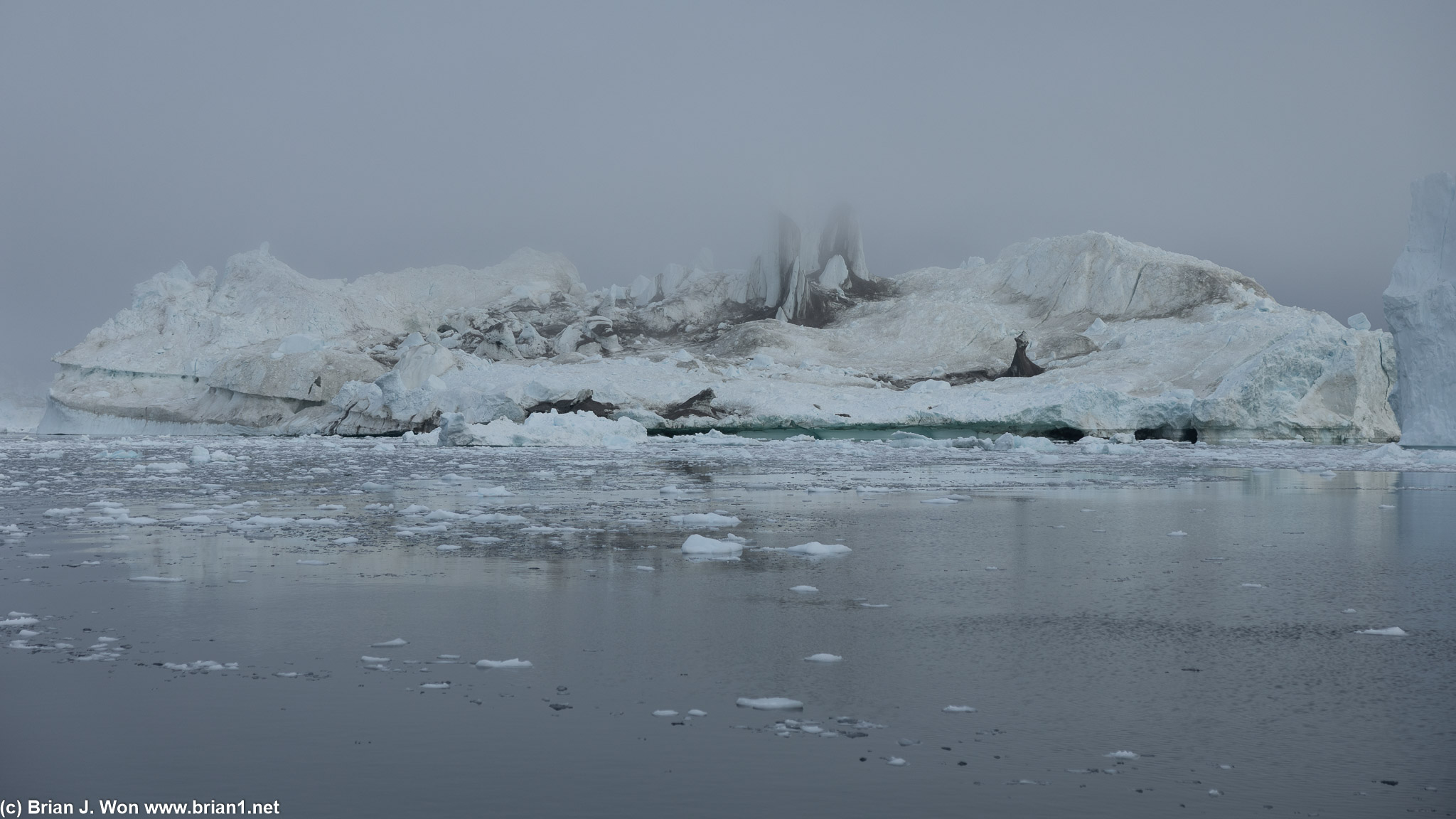Getting close up to some different icebergs in the icefjord.