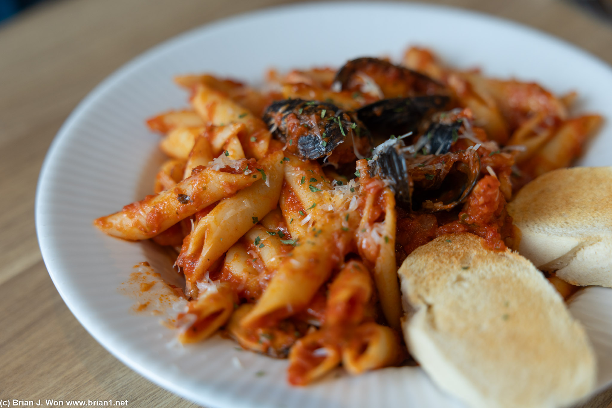 Pasta was okay.