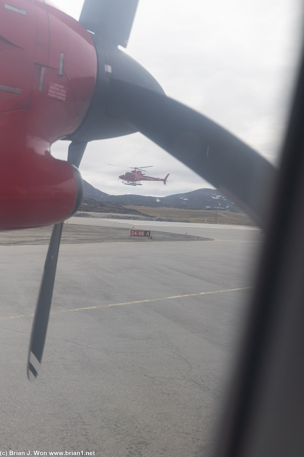 Air Greenland AS350 helicopter.