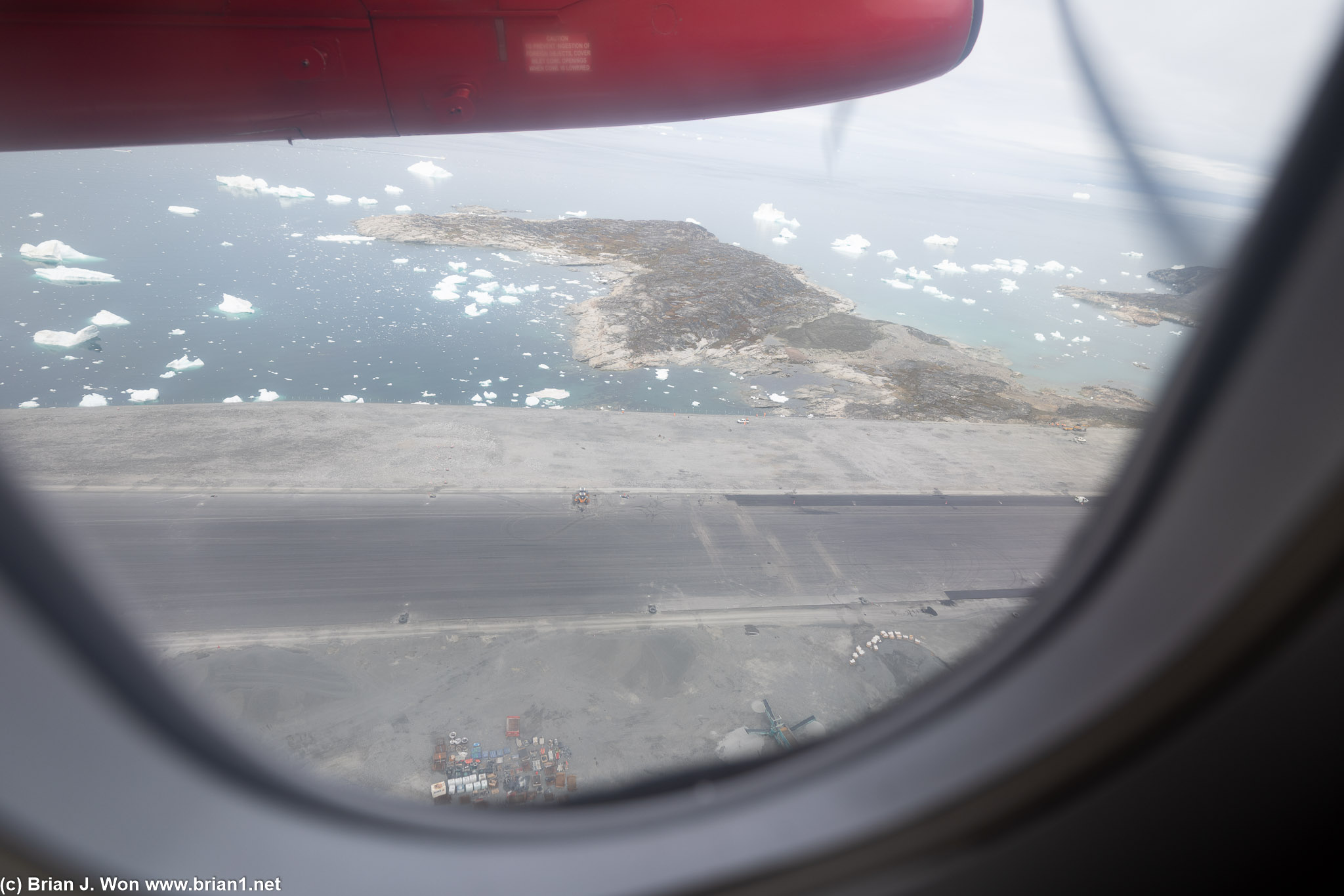 Ilulissat's new runway under construction.