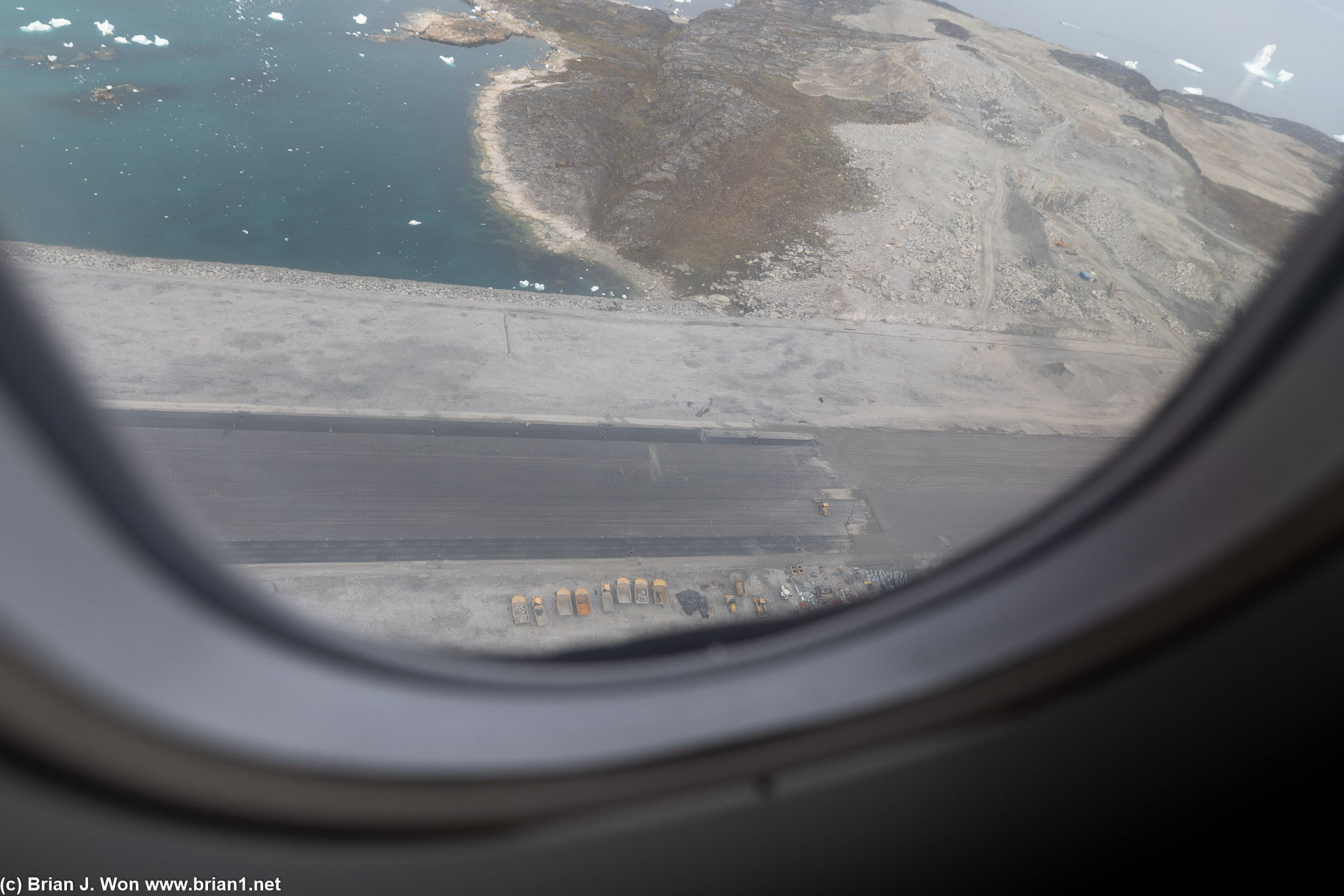 Ilulissat's new runway under construction.