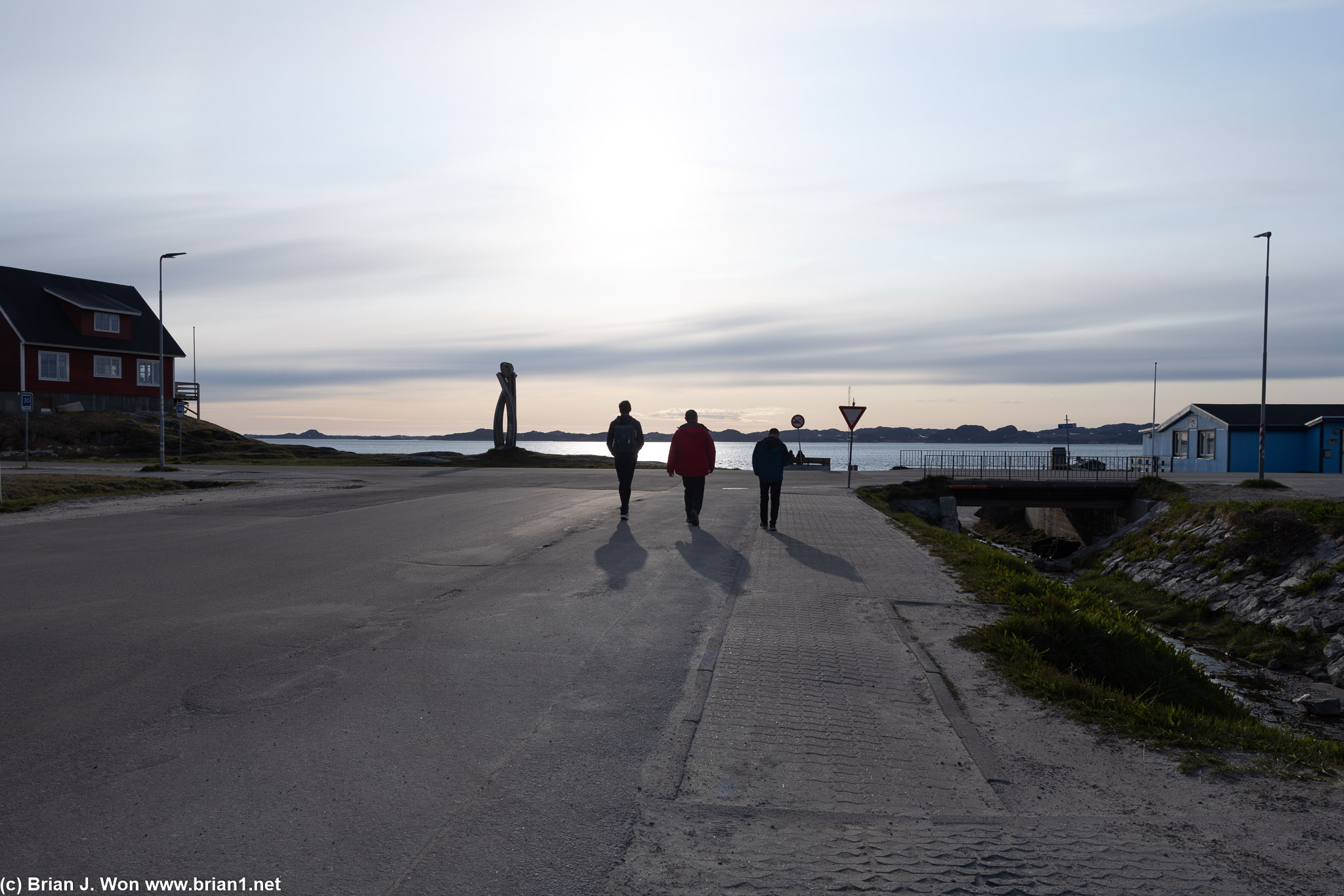 Into the sunset. Except the sun never sets this time of year.