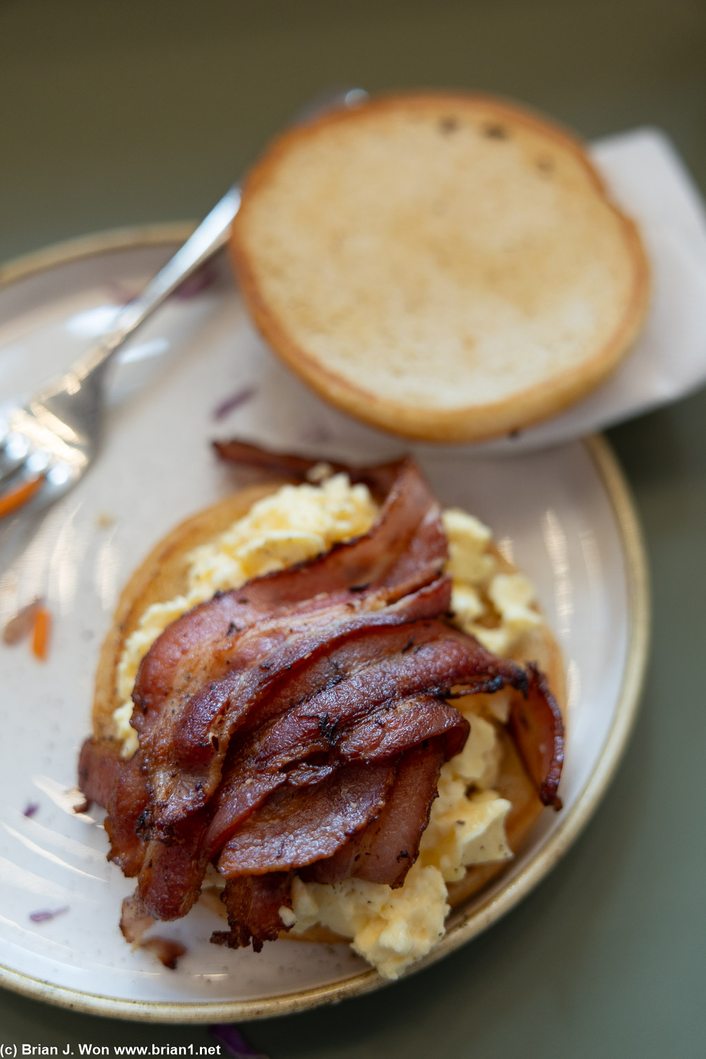 Could not resist bacon.