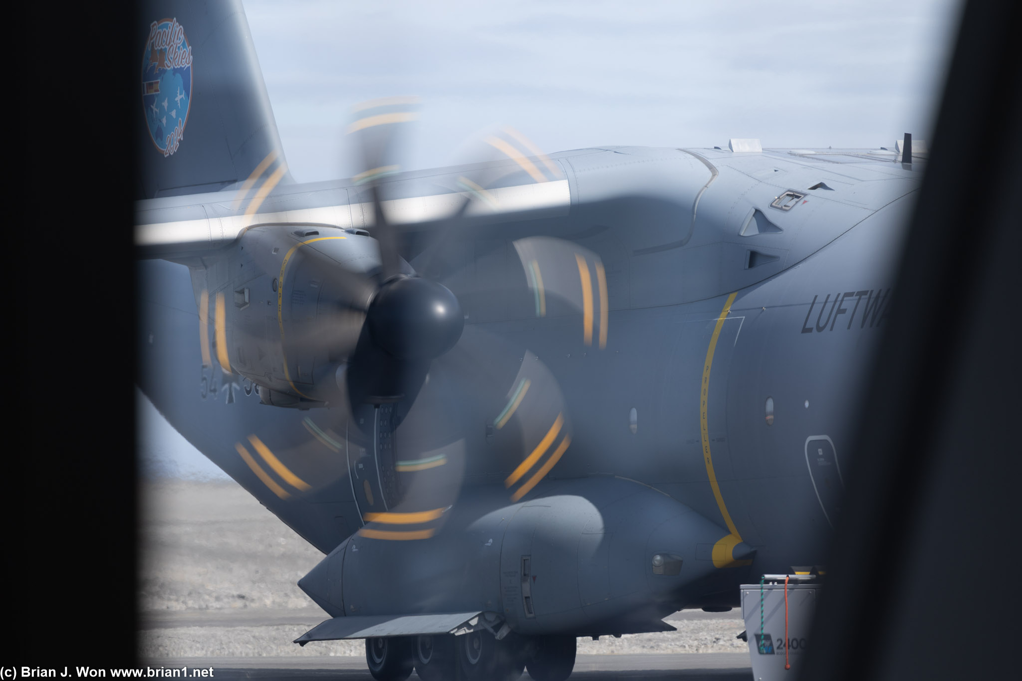 Four Europrop TP400-D6 turboprops make one hell of a noise.