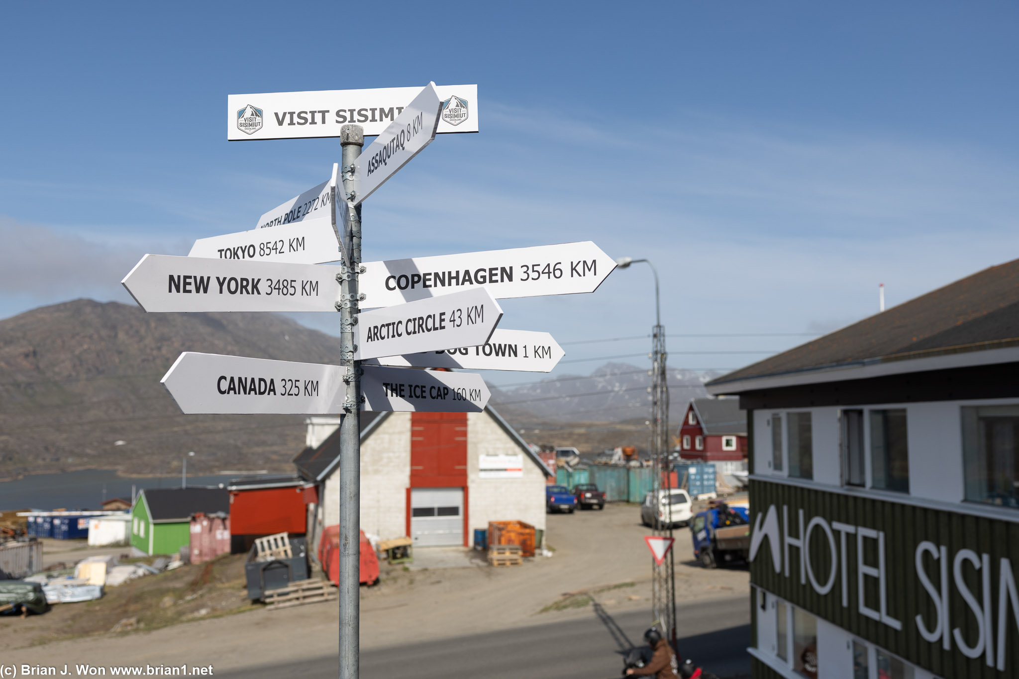 They love directional signposts here.