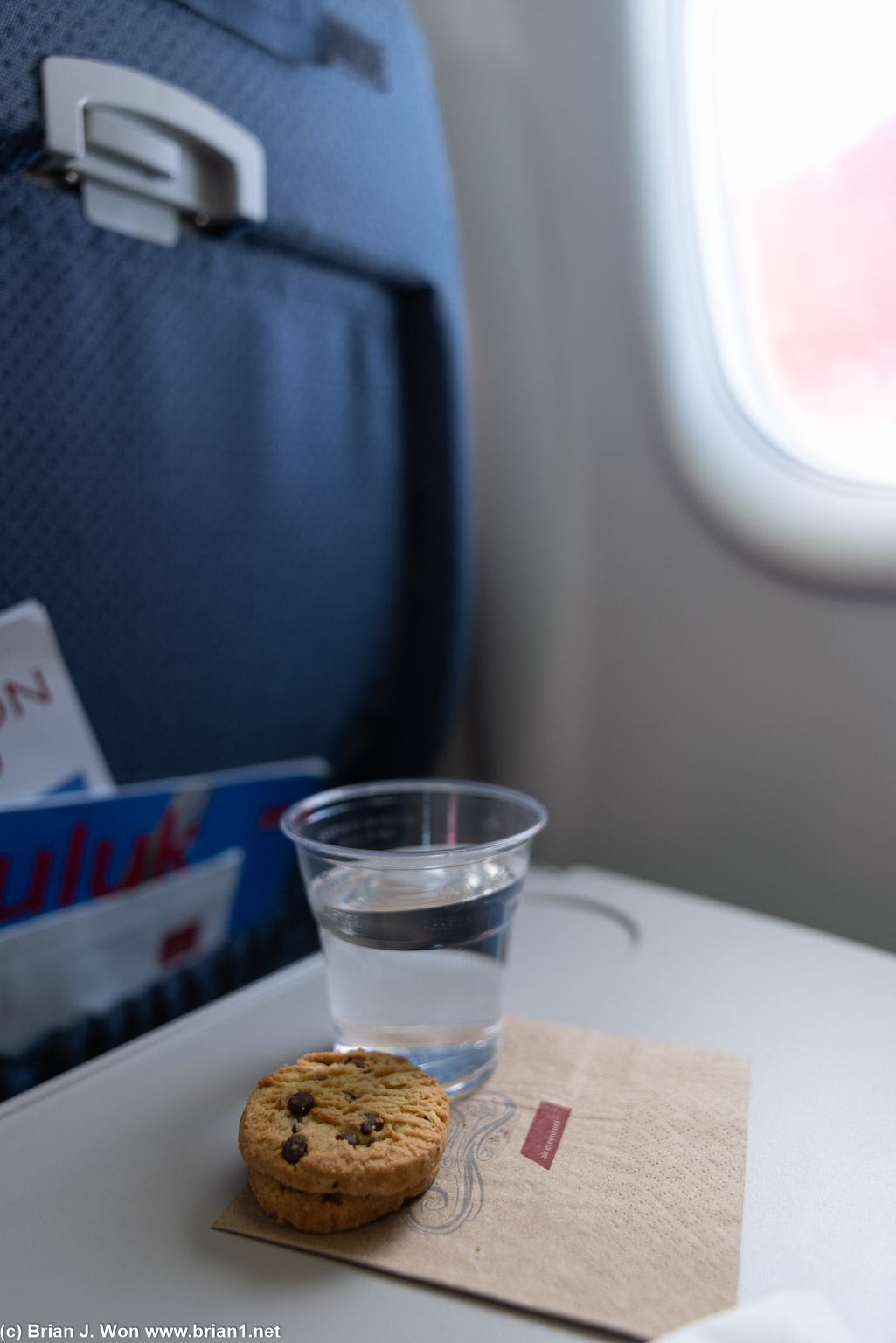 Air Greenland's tiny chocolate chip cookies.