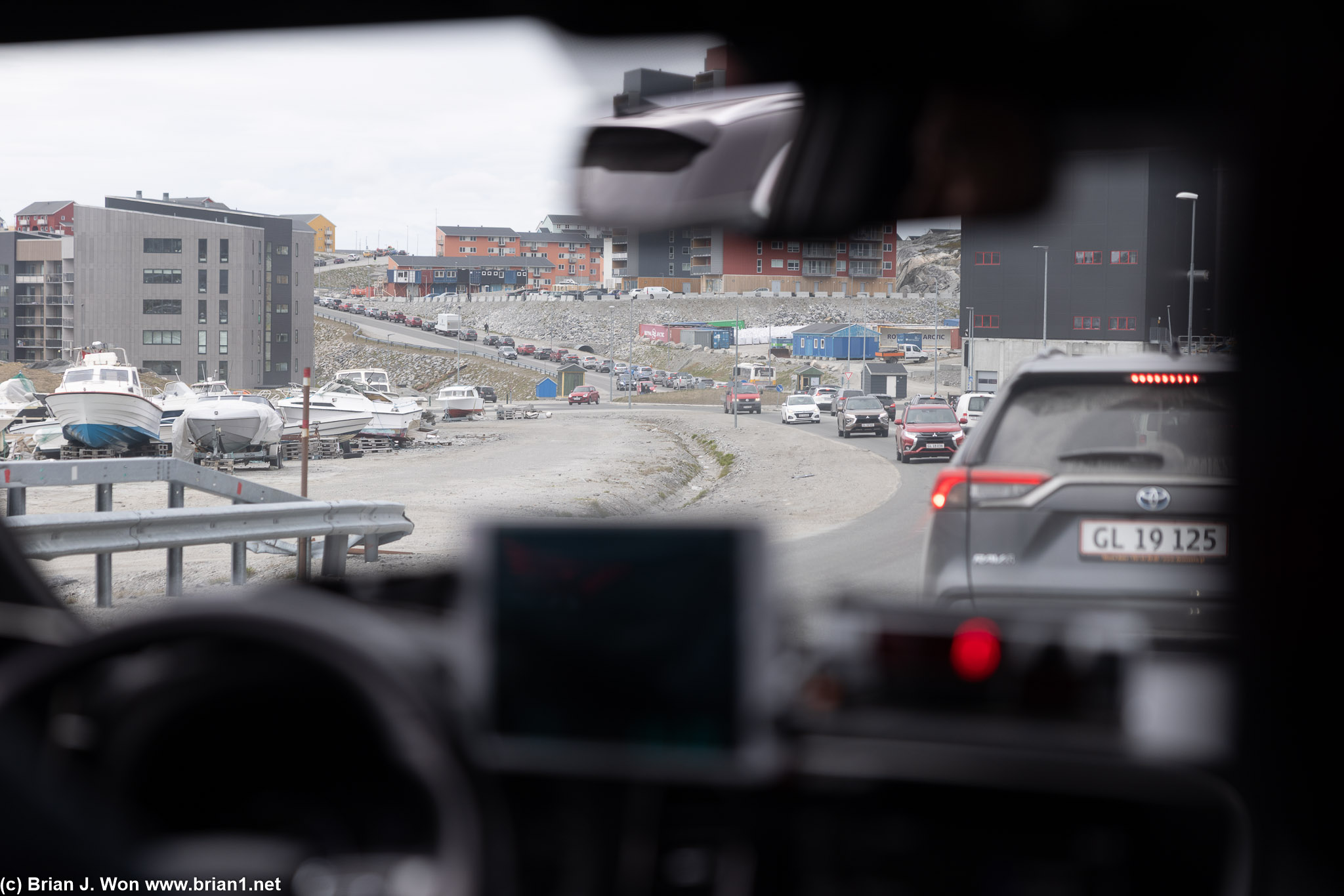 Yes, there is traffic in Greenland-- at least in Nuuk.