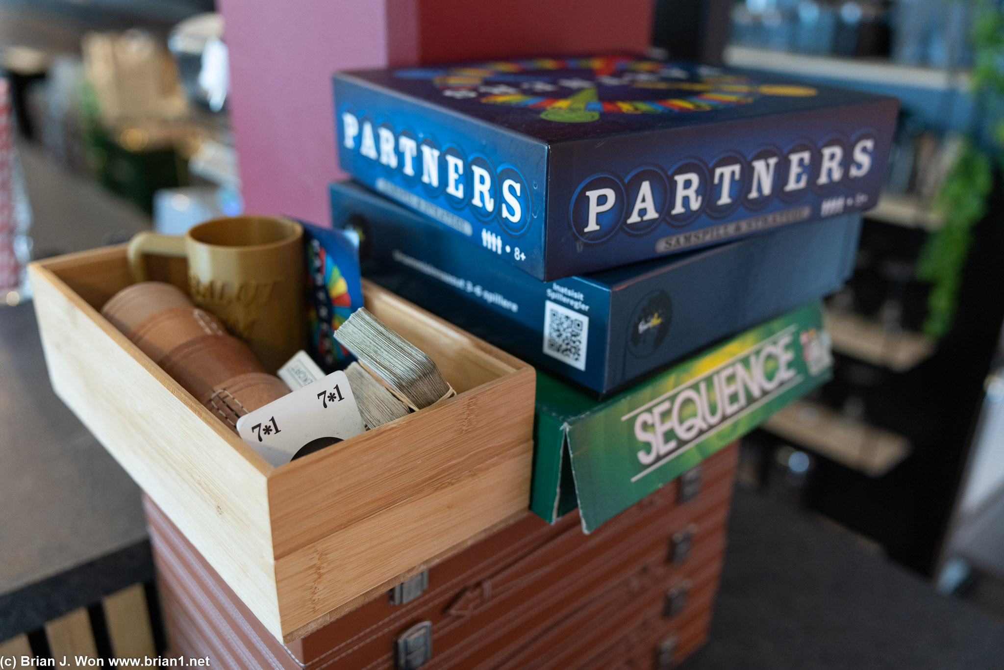 They have board games.
