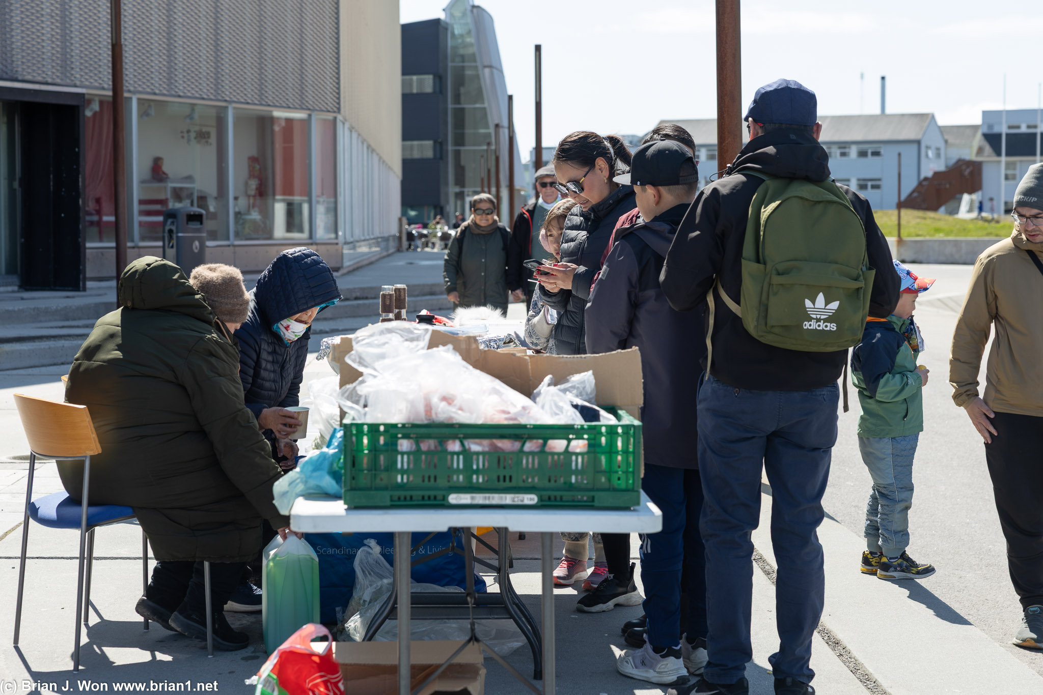 A few blocks north, another street vendor.