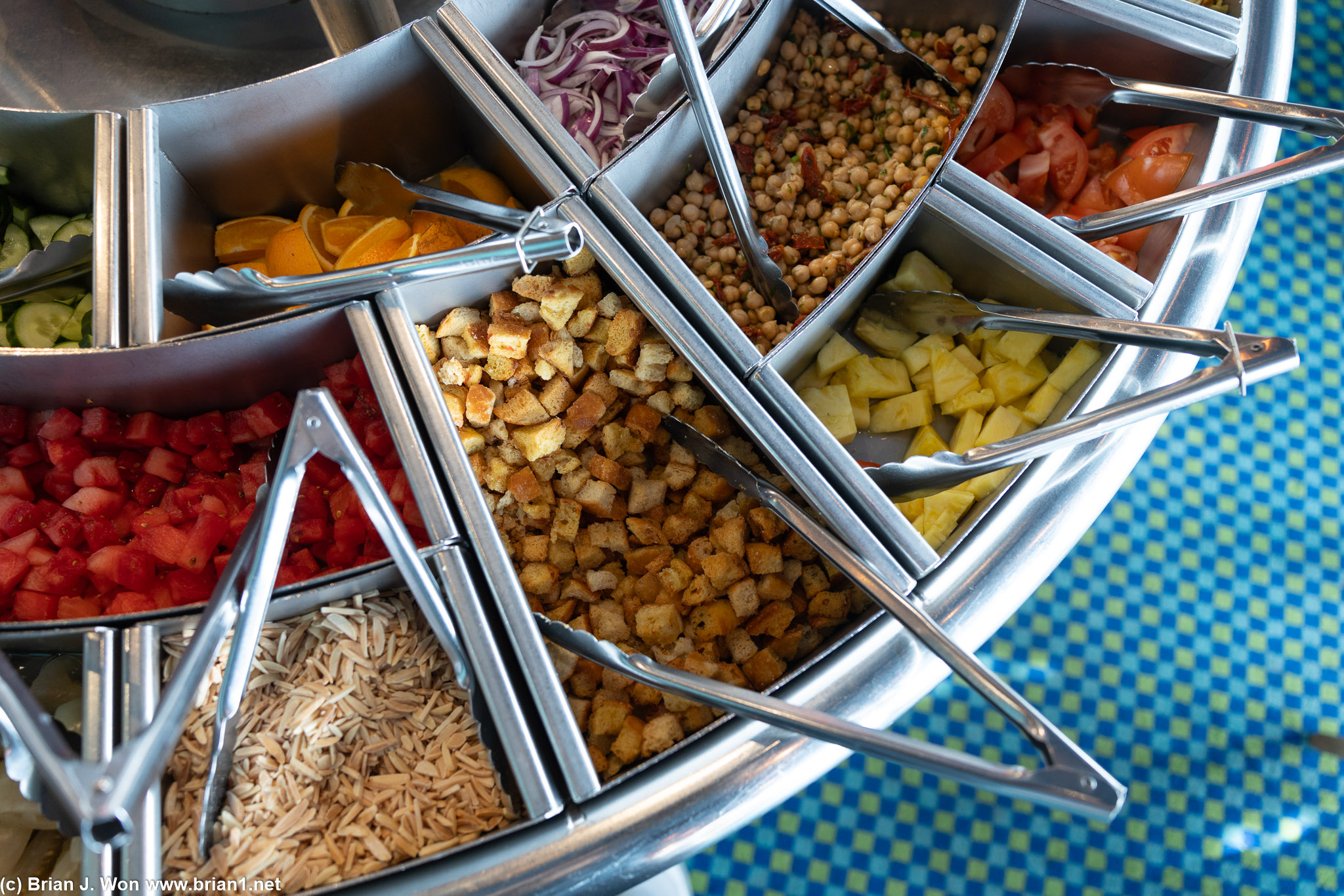 Lots of not-fresh (but canned/bagged) items.