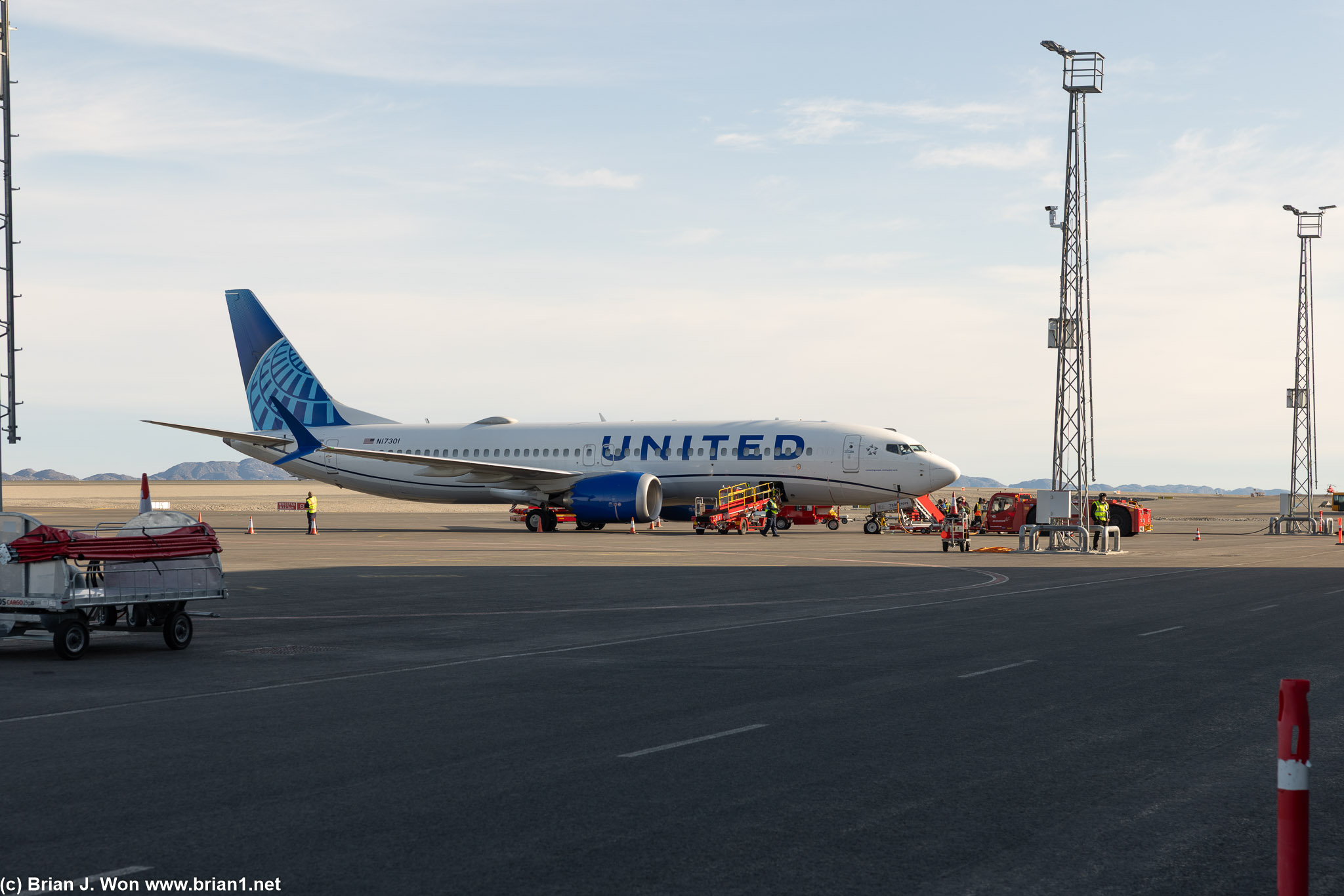 N17301, ~2 year old 737 MAX 8 for the today's flight.