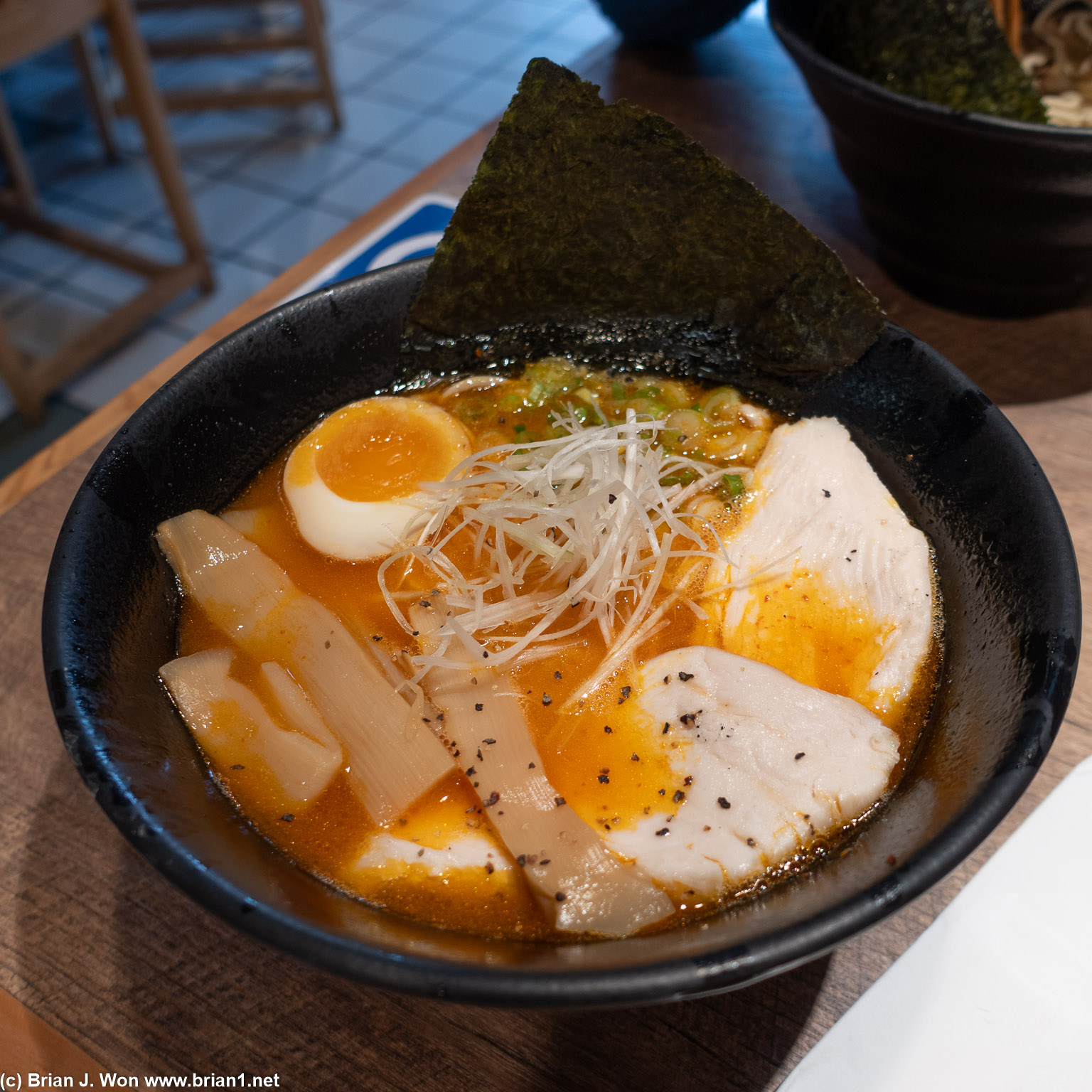 Chicken char siu ramen.