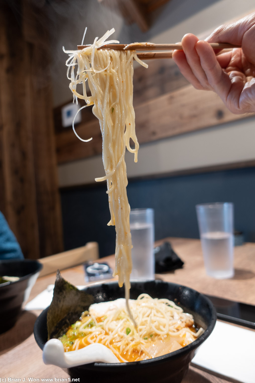 Noodle pull kind of weak.