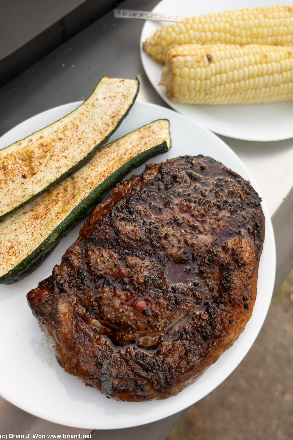 Snake River Farms Gold Grade ribeye, 1.5" thick.