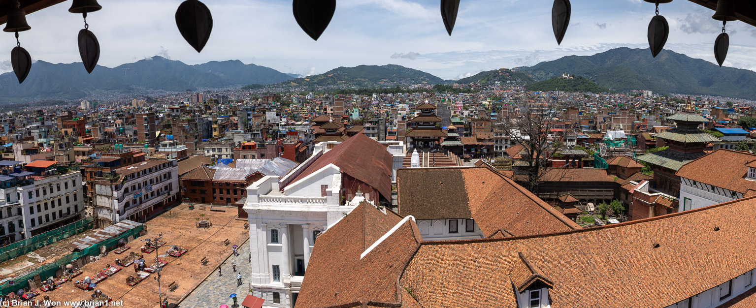 The view, including the nearby market square.