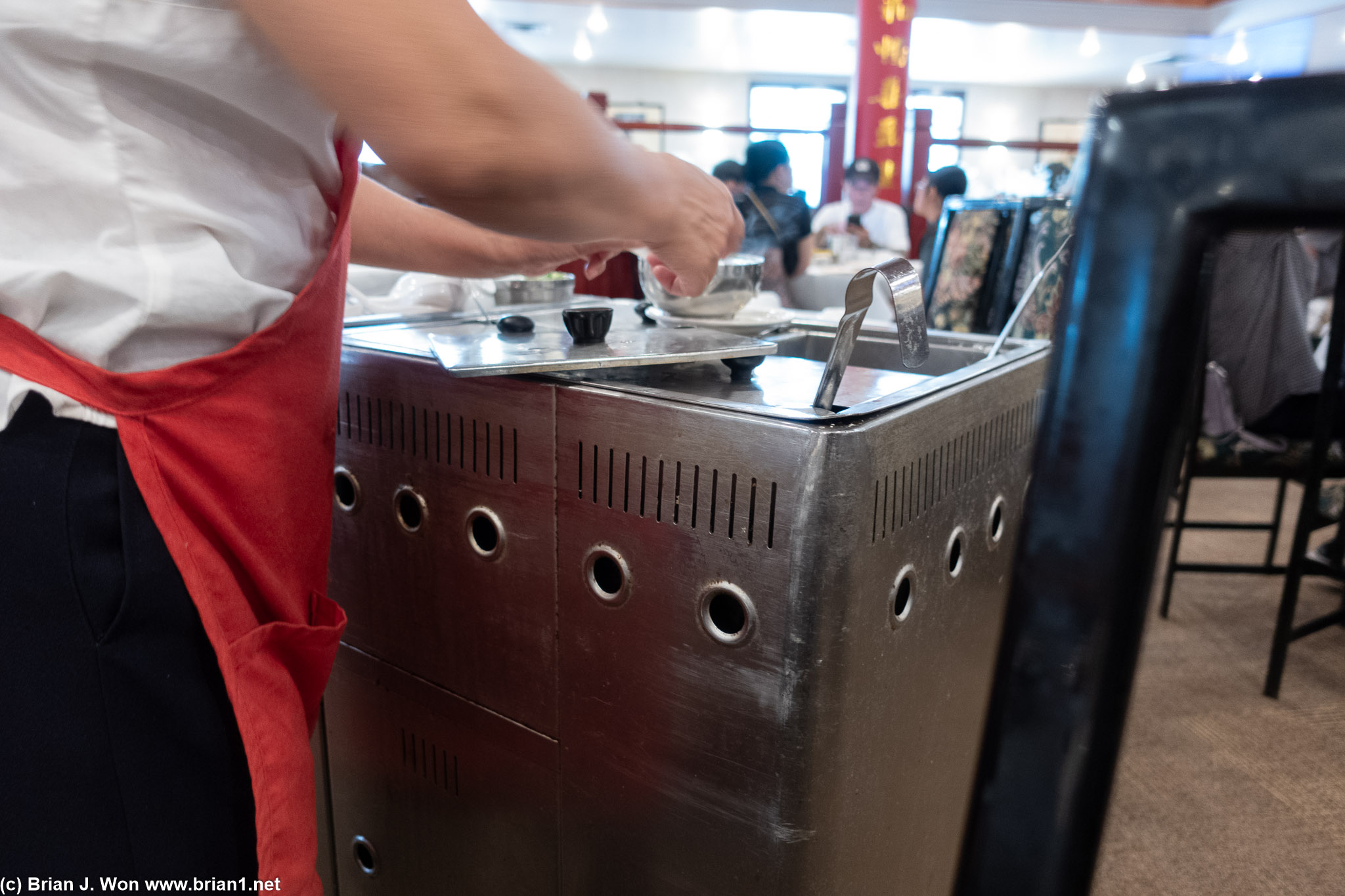 Carts of congee (jook).