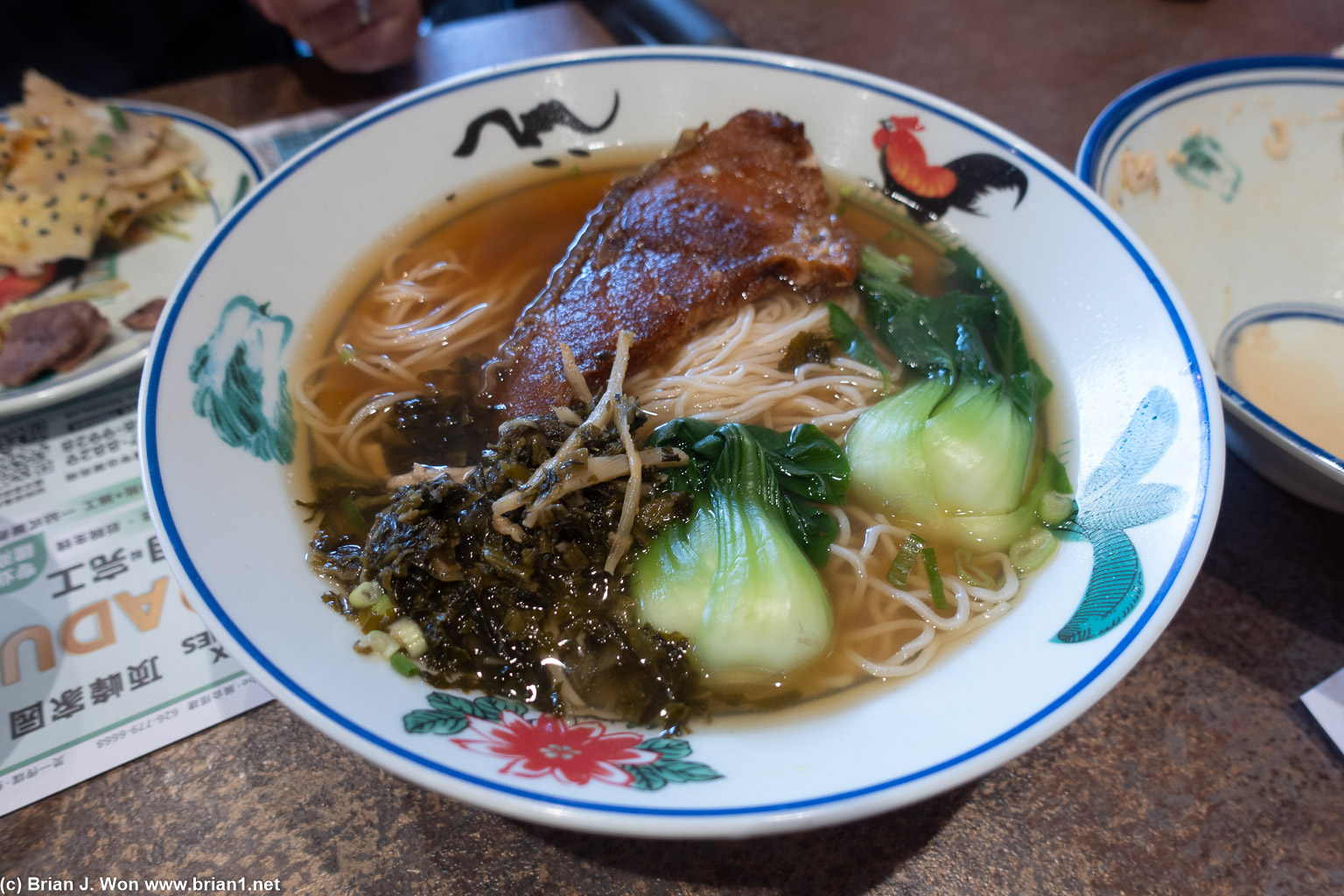 Salted fish noodle soup.