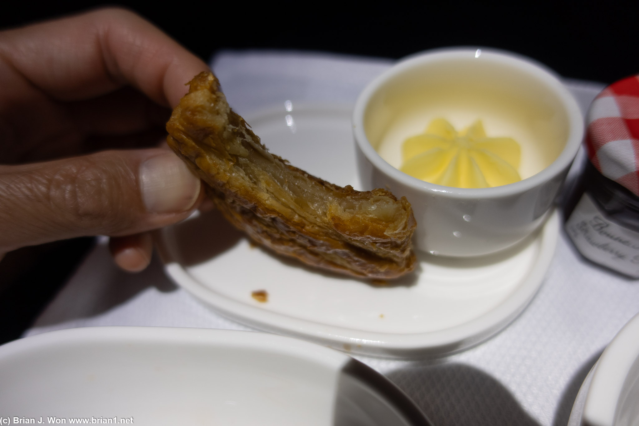 Not a croissant, some sort of sweet dense pastry.