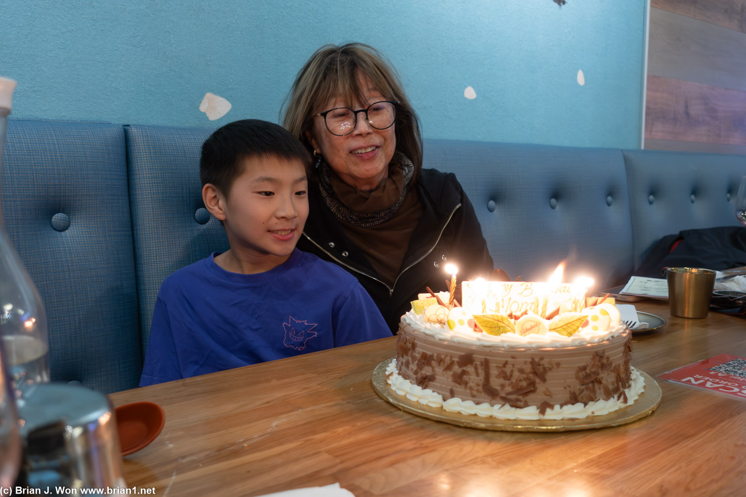 Grandma and grandson.