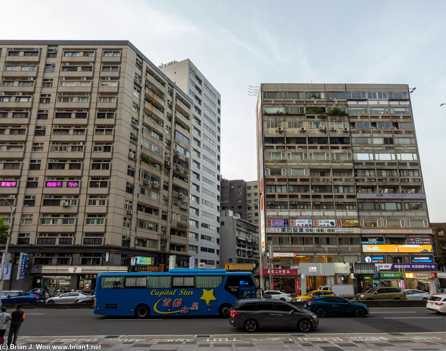 Warm and humid evening in Taipei.