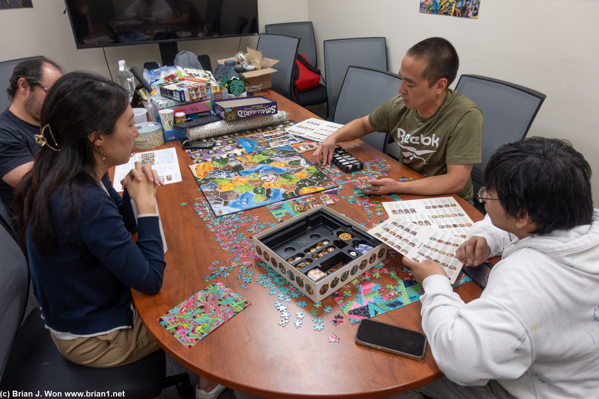 Smallworld at lunch.