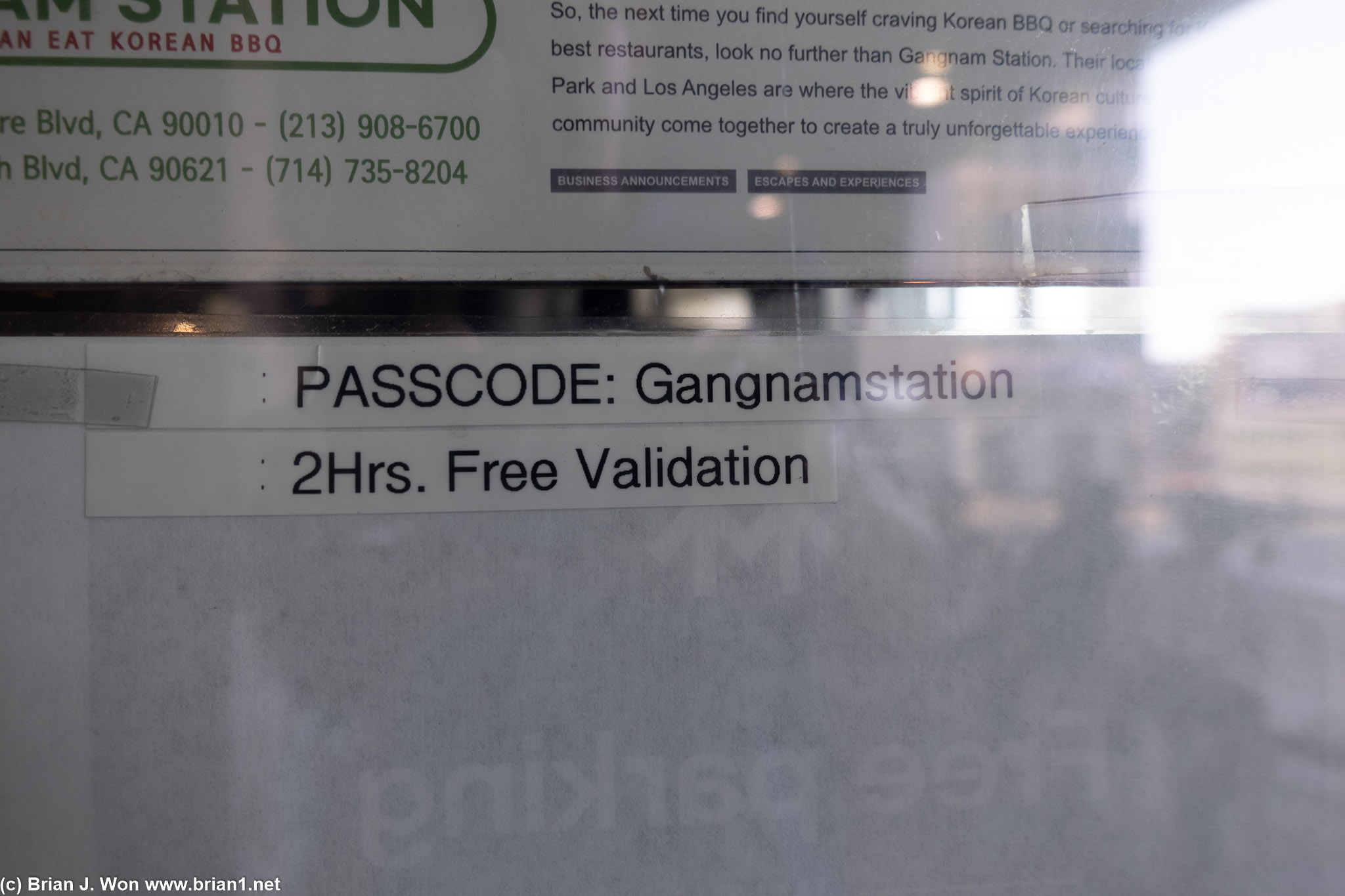 Parking validation.