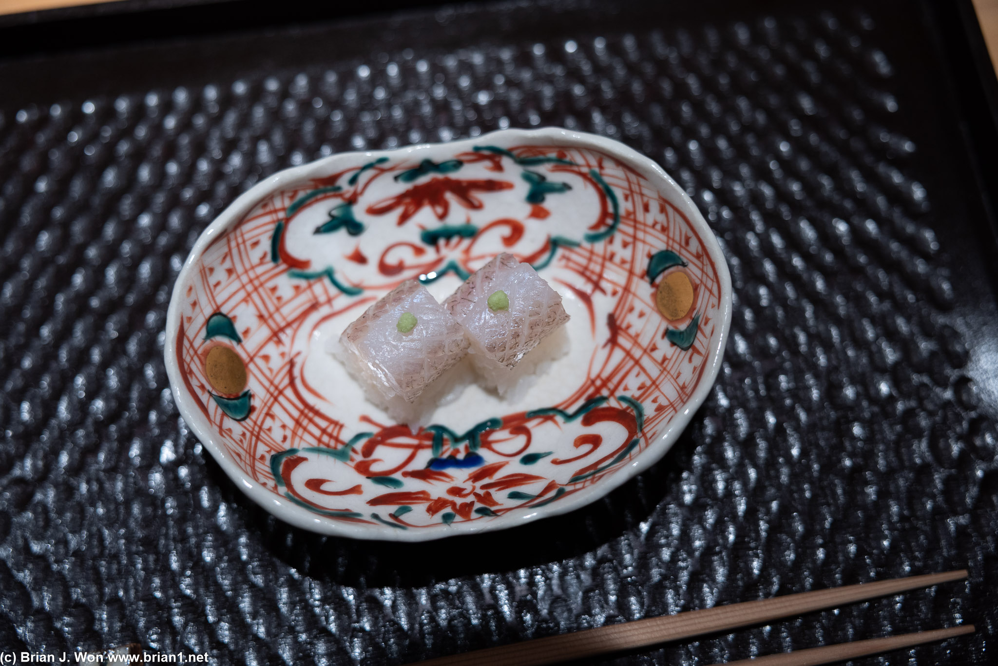 Shinogi: kisu bo-zushi (Japanese whiting).