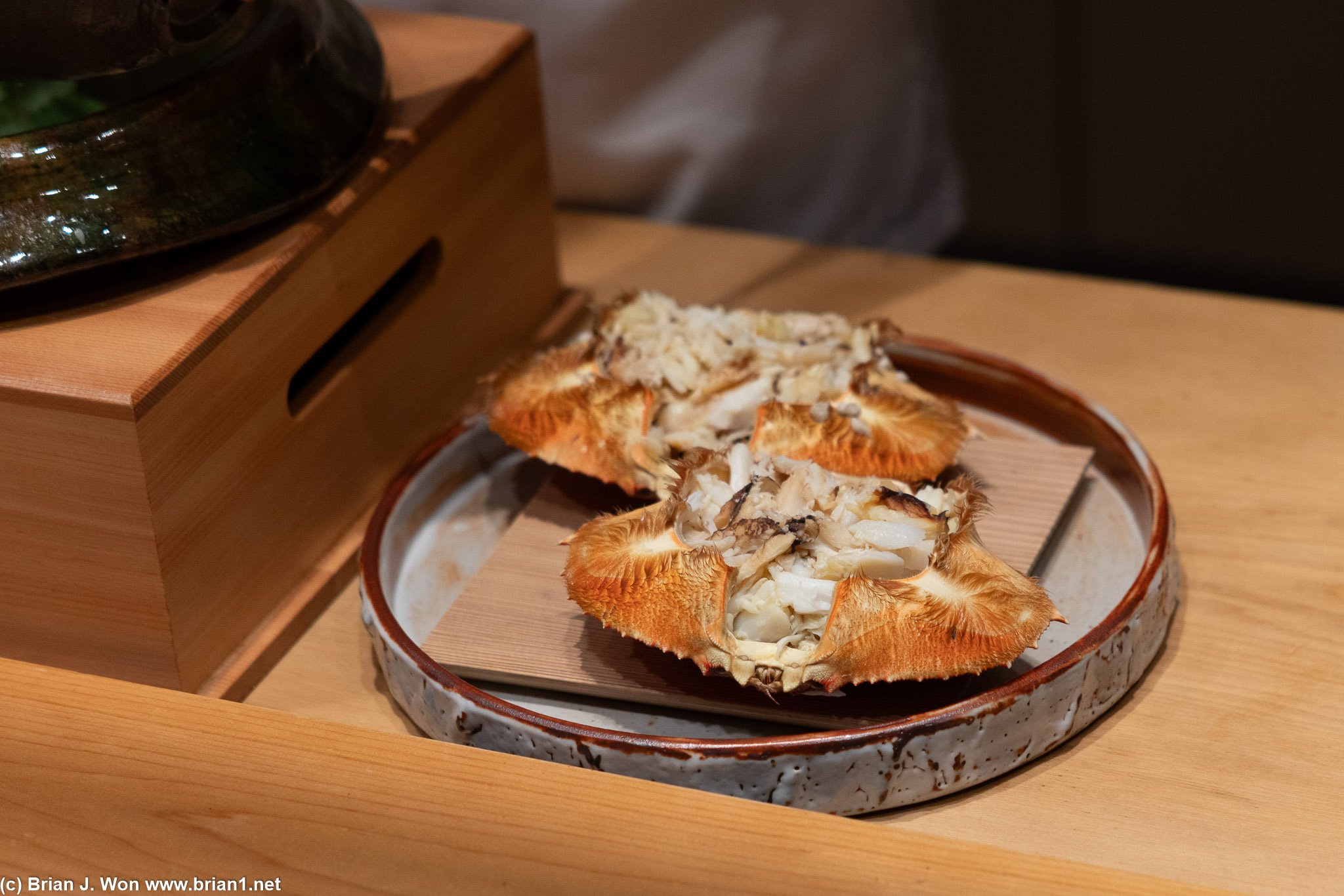 Two big dungeness crabs.