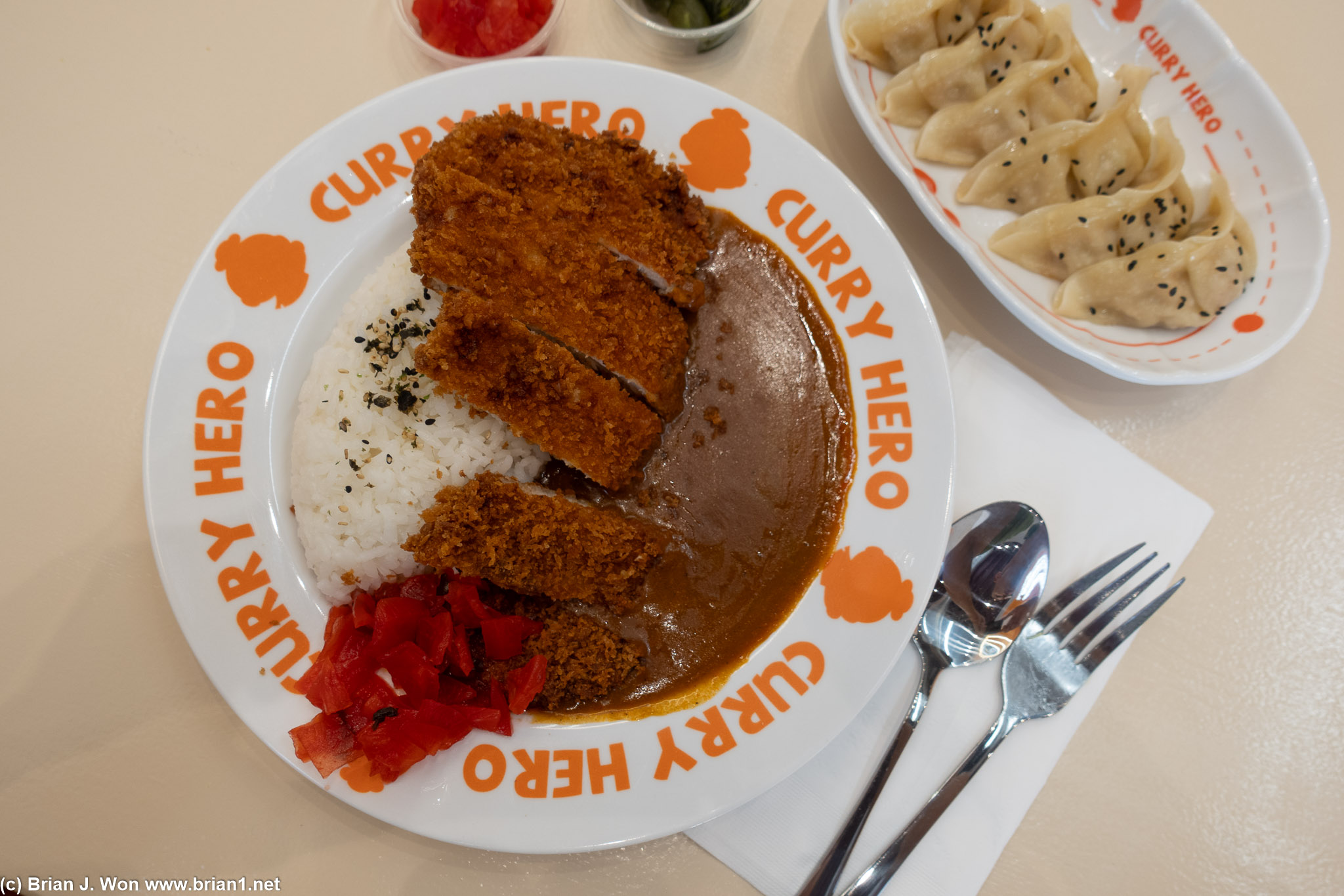 Pork katsu curry.