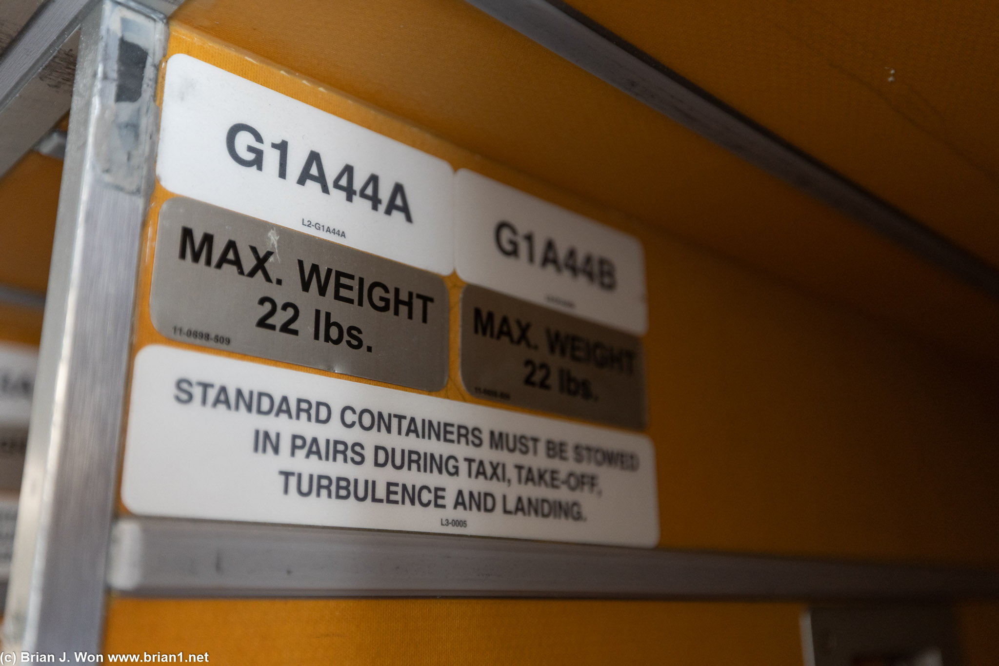 New and different to see an airplane galley empty of all the containers.