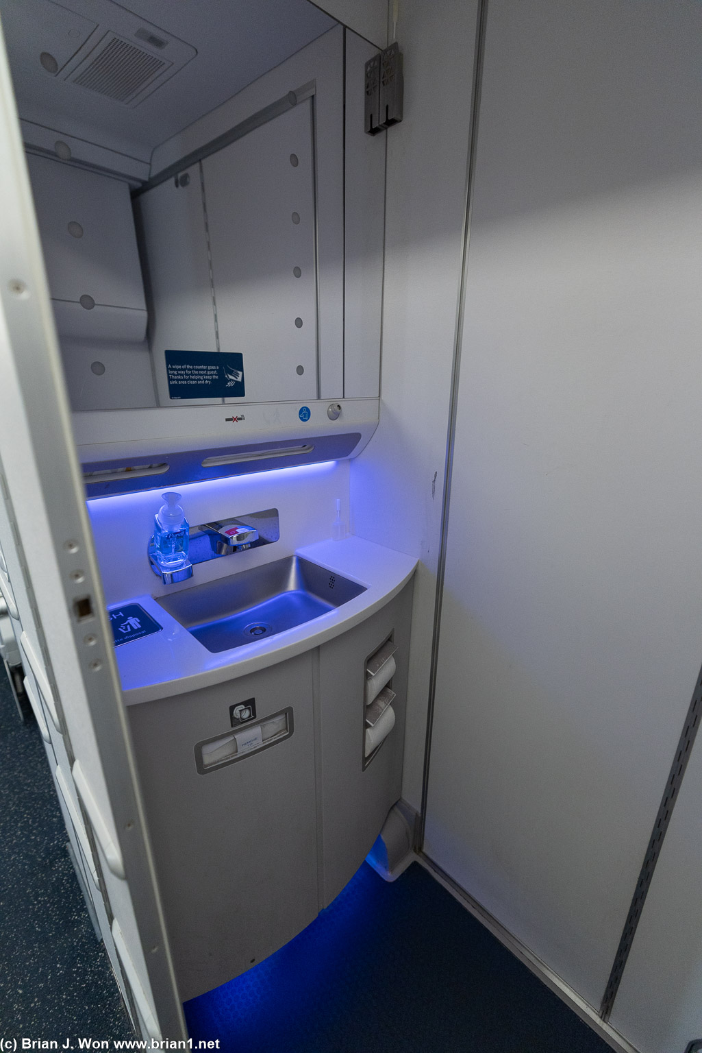 Middle of cabin lavatories/accessible pair bigger but nothing special.