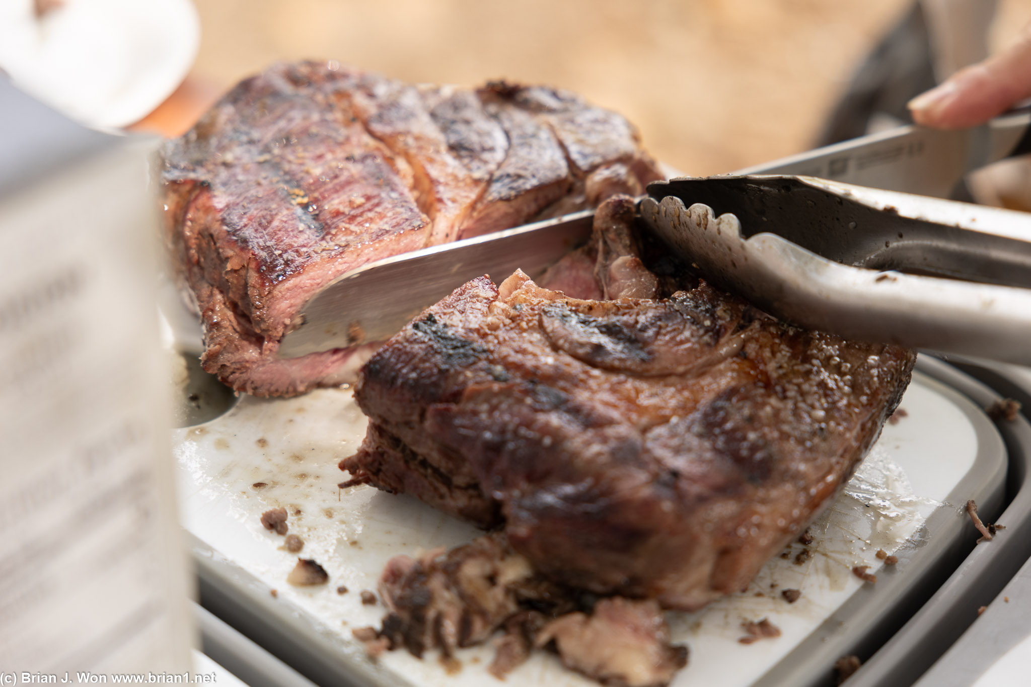 Joe's sous vide chuck roast, finished on the grill.