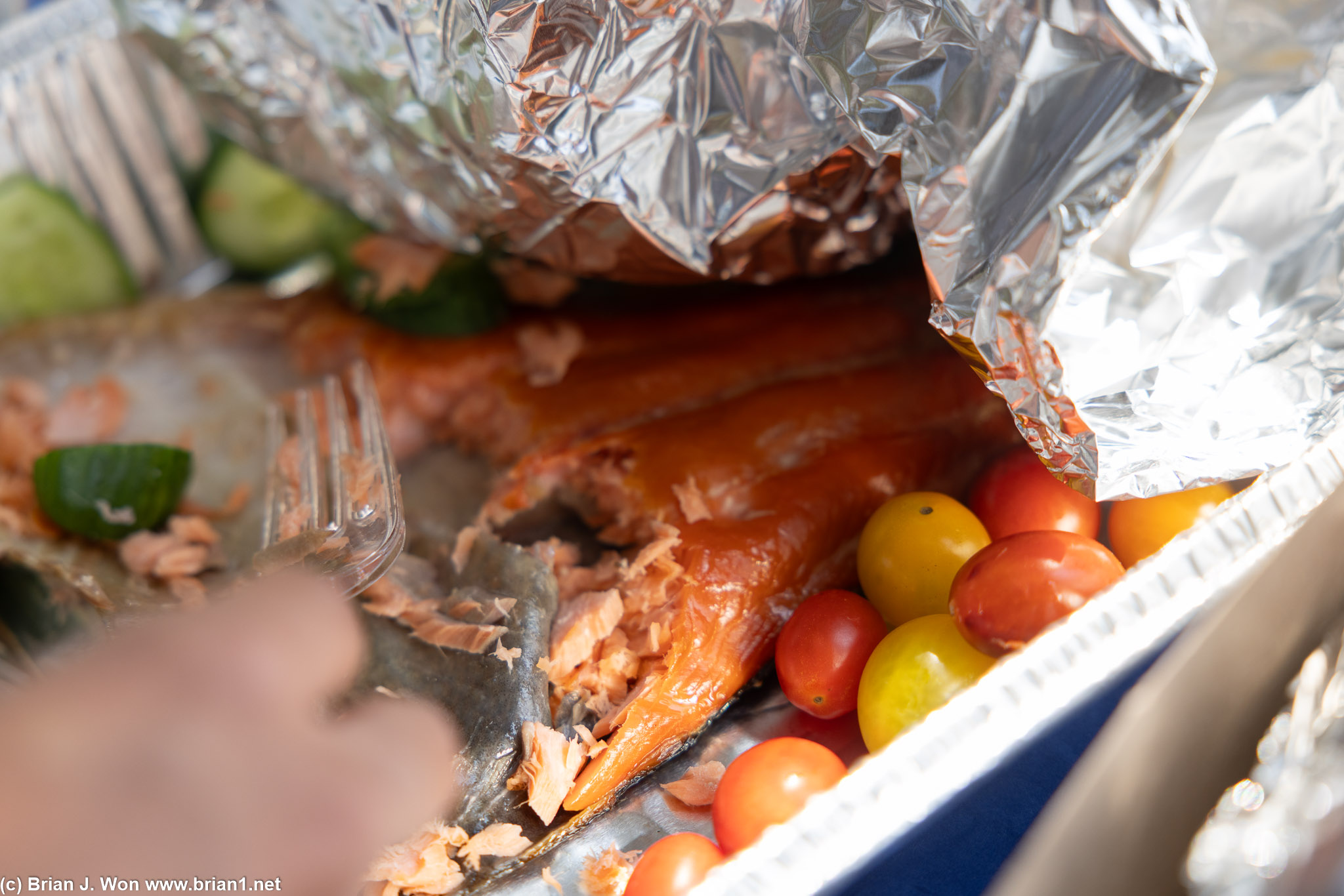 Kevin brought smoked salmon too??