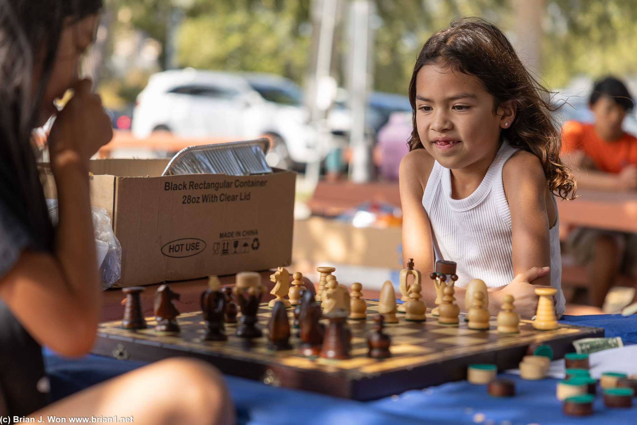 The kids are already into chess.