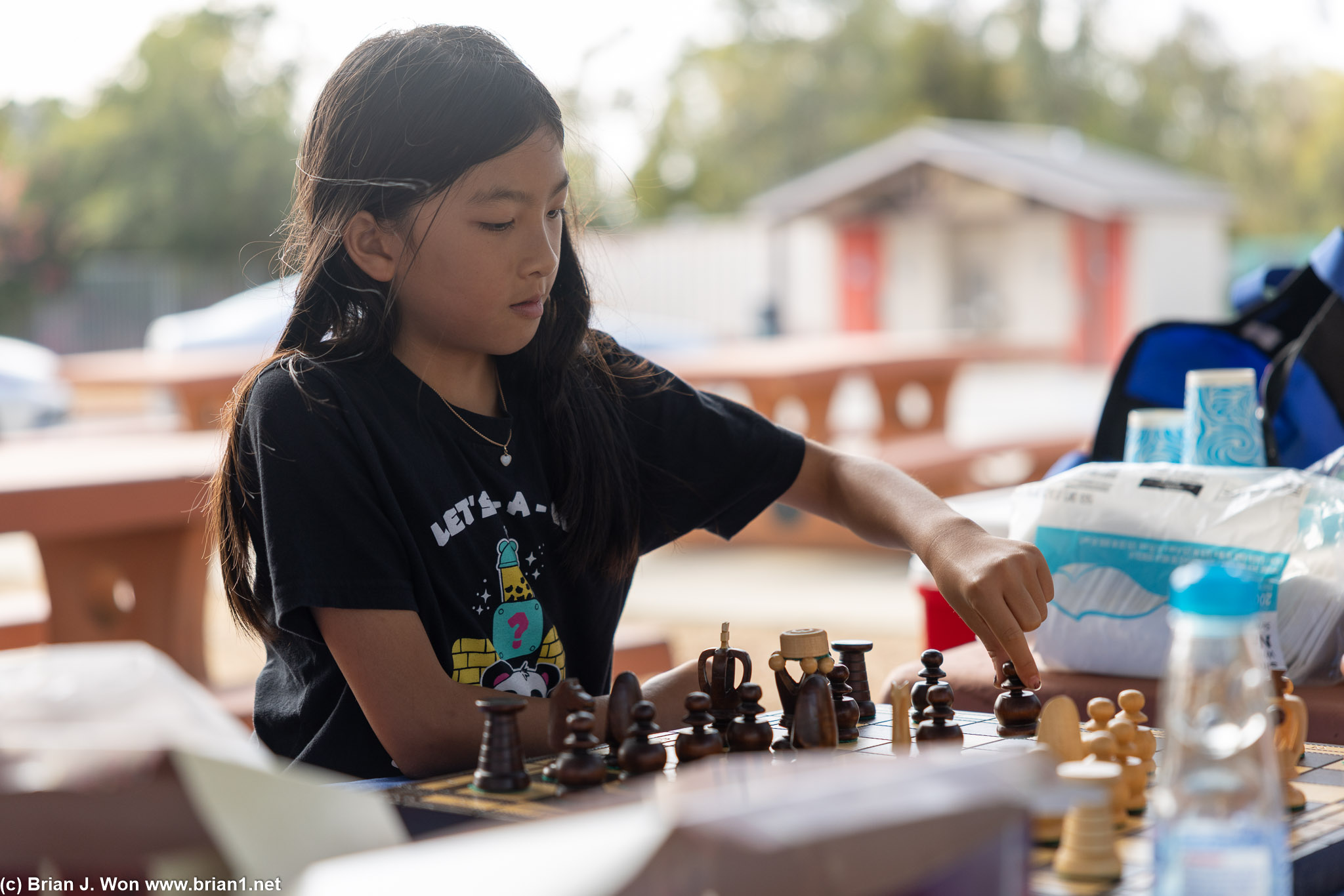 The kids are already into chess.