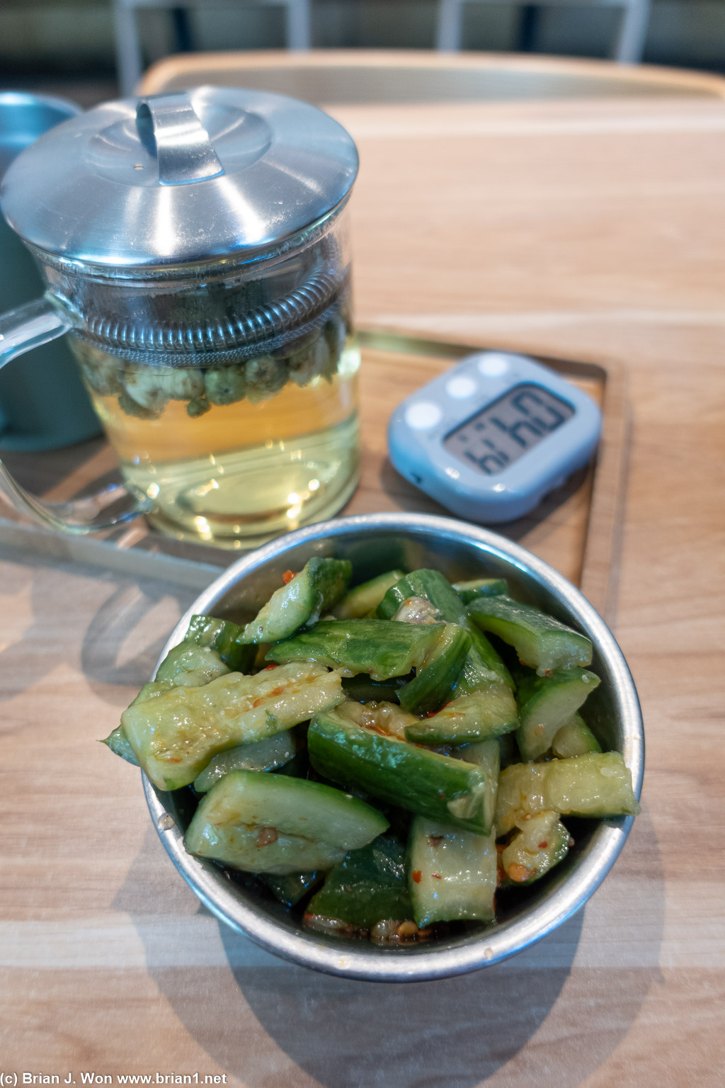 Smashed cucumber salad.