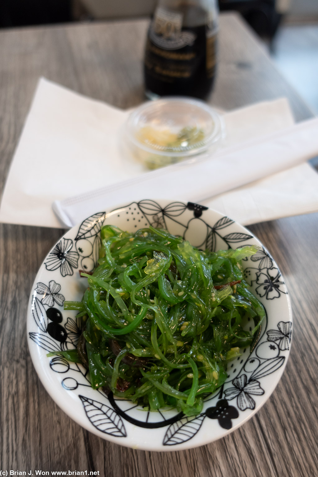 Seaweed salad better than some others, not too sweet.