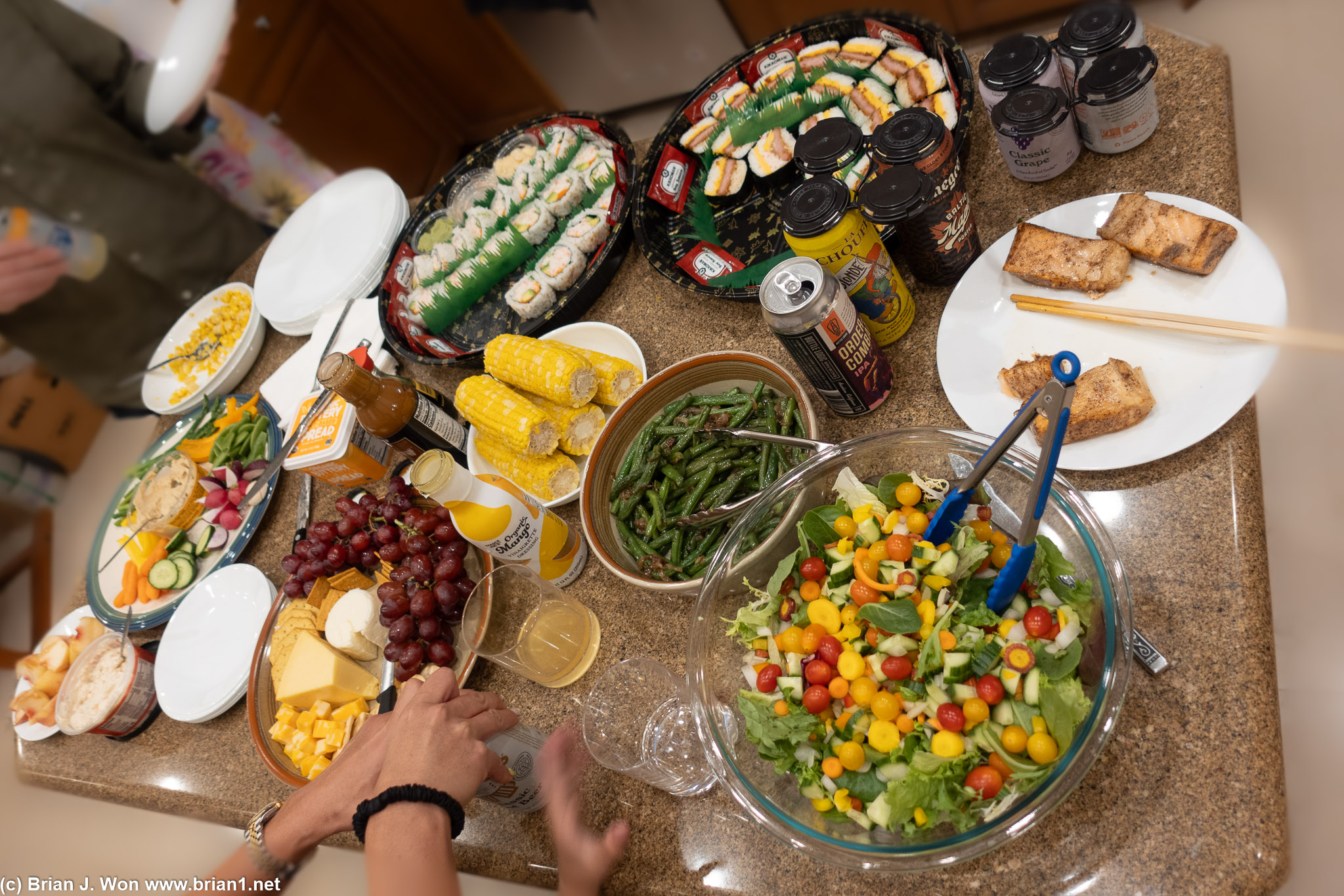 Too much food.