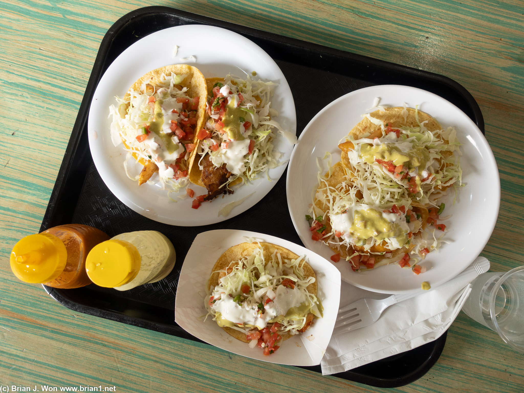 Grilled fish tacos, Baja fish tacos, grilled shrimp taco.