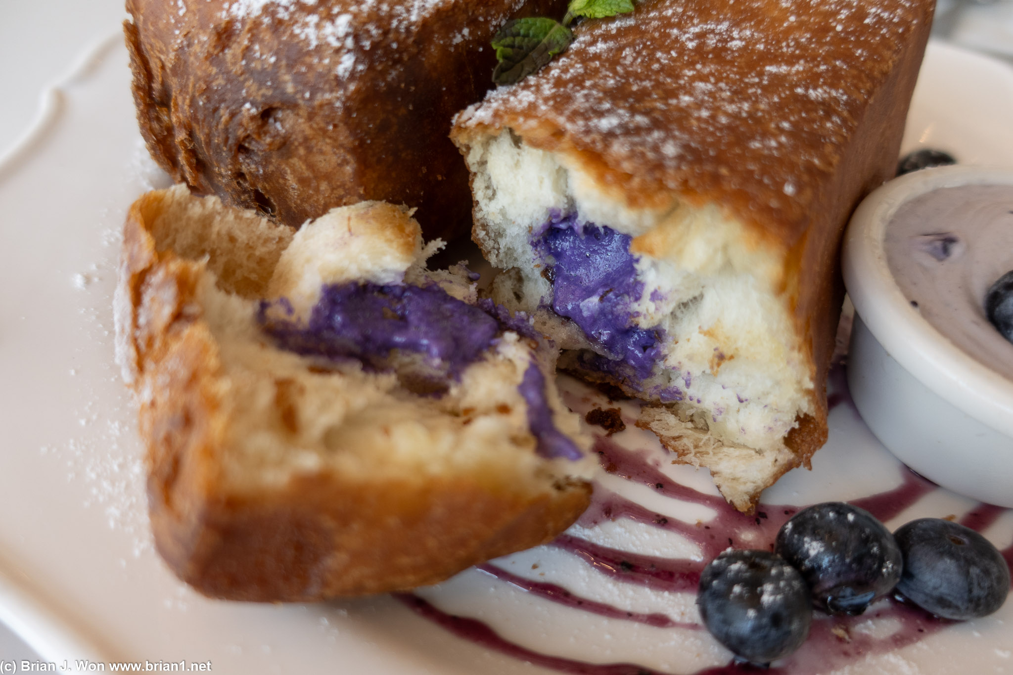 Stuffed with blueberry cream filling.