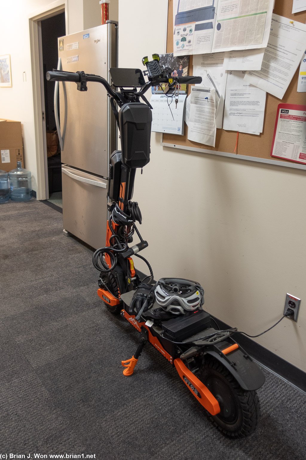 One of Madison's crazy 65mph+ capable scooters.