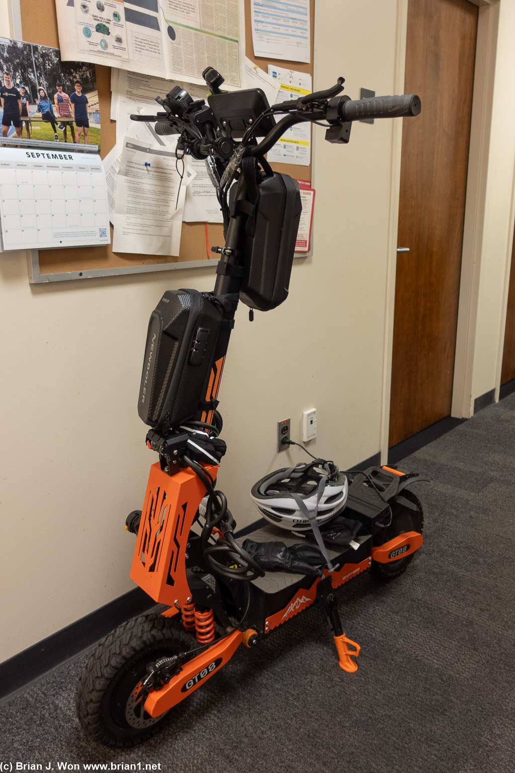 One of Madison's crazy 65mph+ capable scooters.