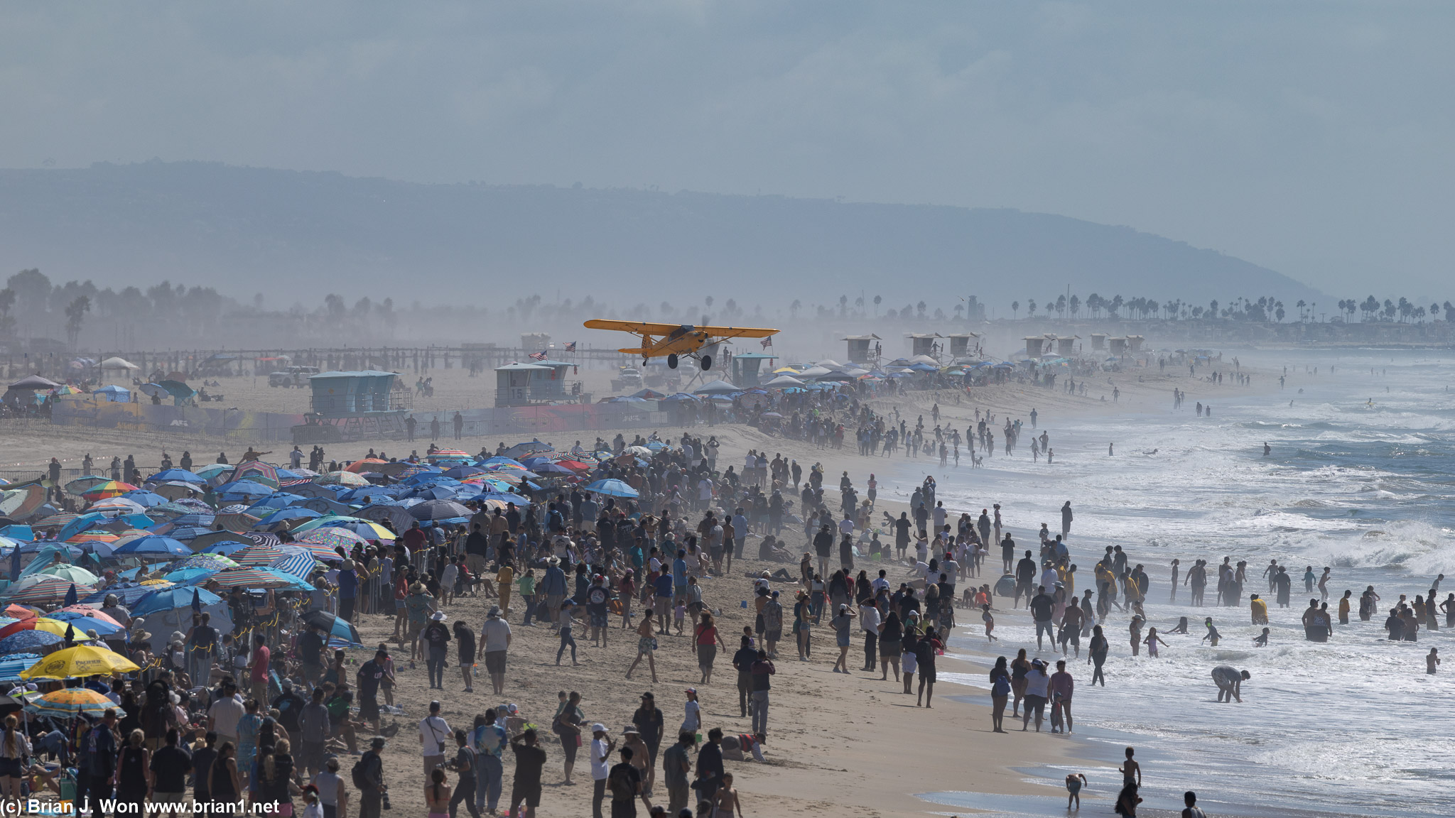 Luke Czepiela doing low passes in his Carbon Cub.