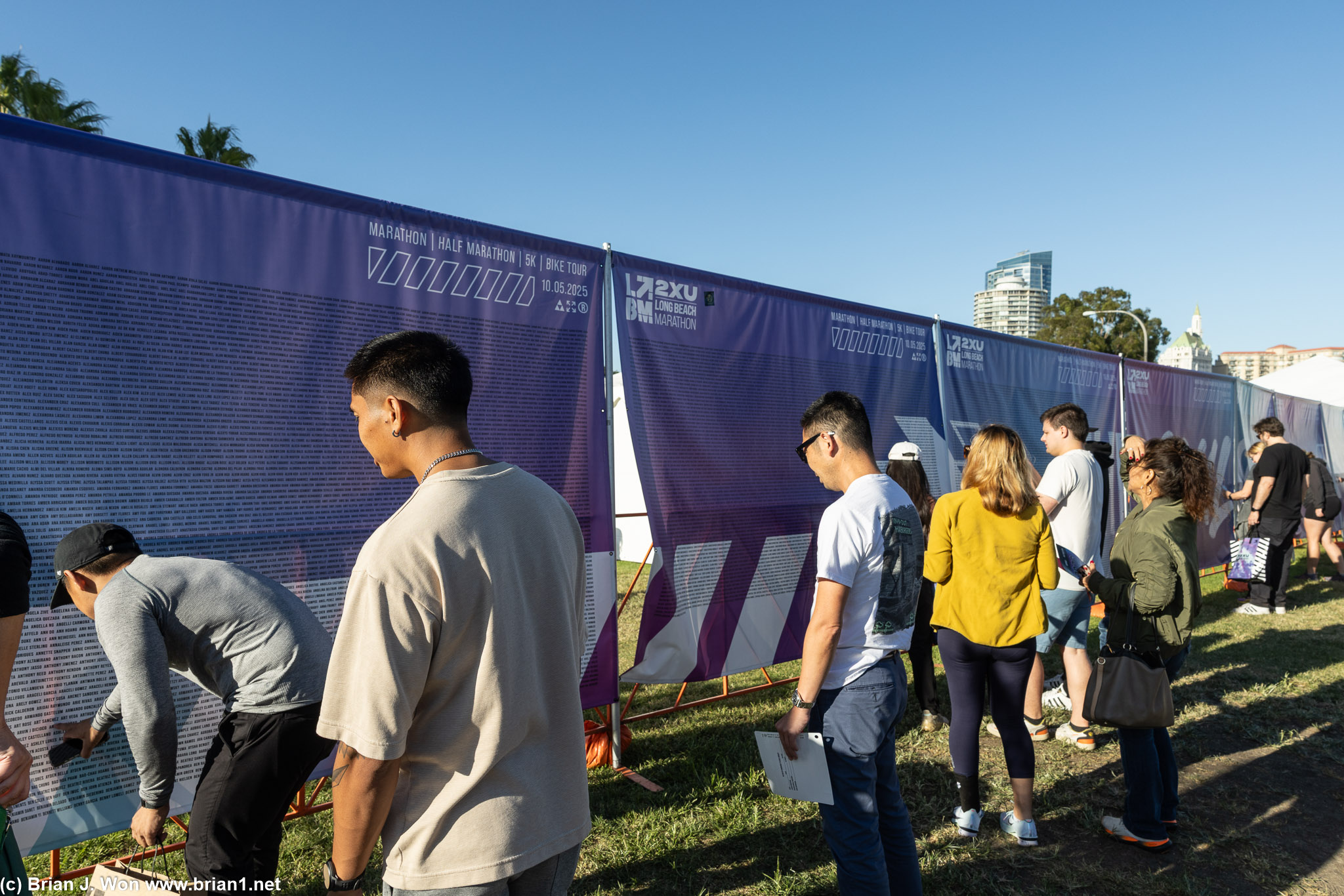 Wall of names for this year.