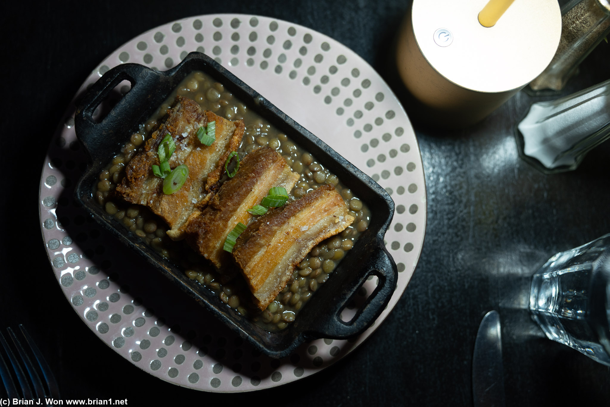 Pork belly was very good.