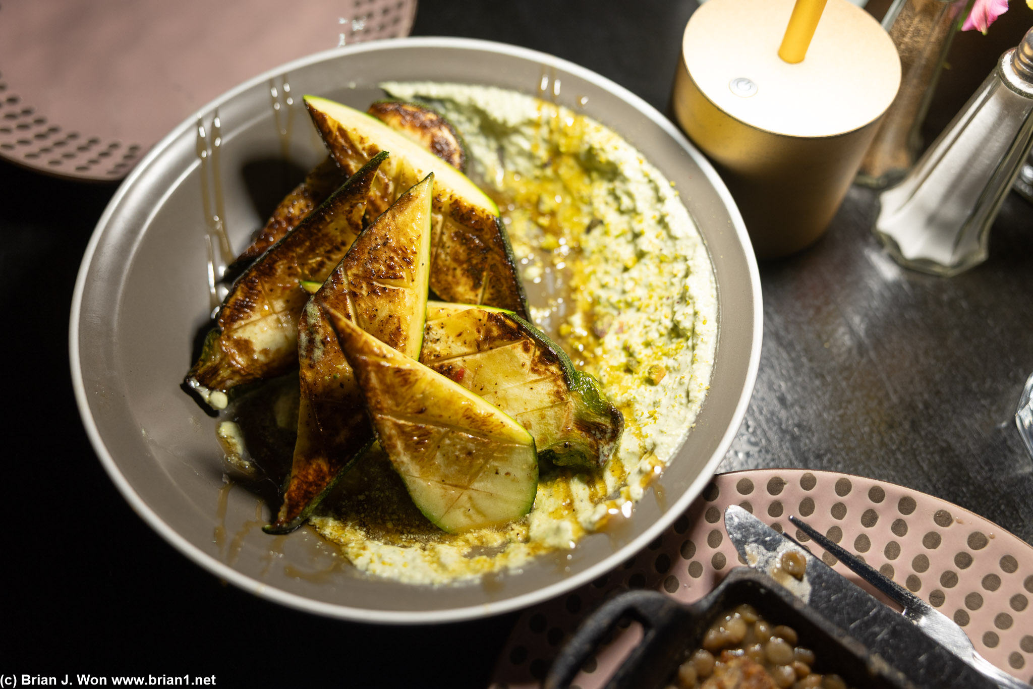 Zucchini was actually not bad. Well-presented.