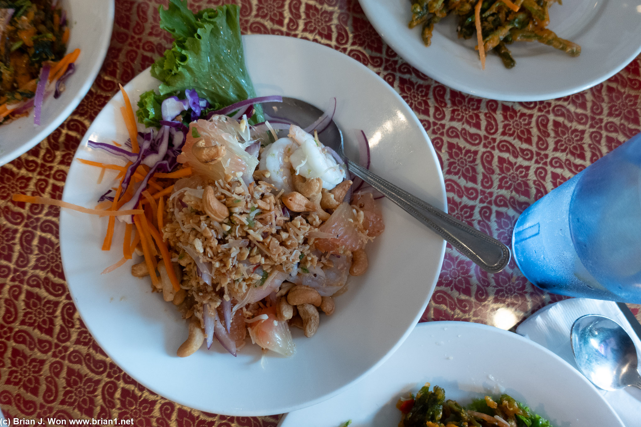 Pomelo salad was good, too.